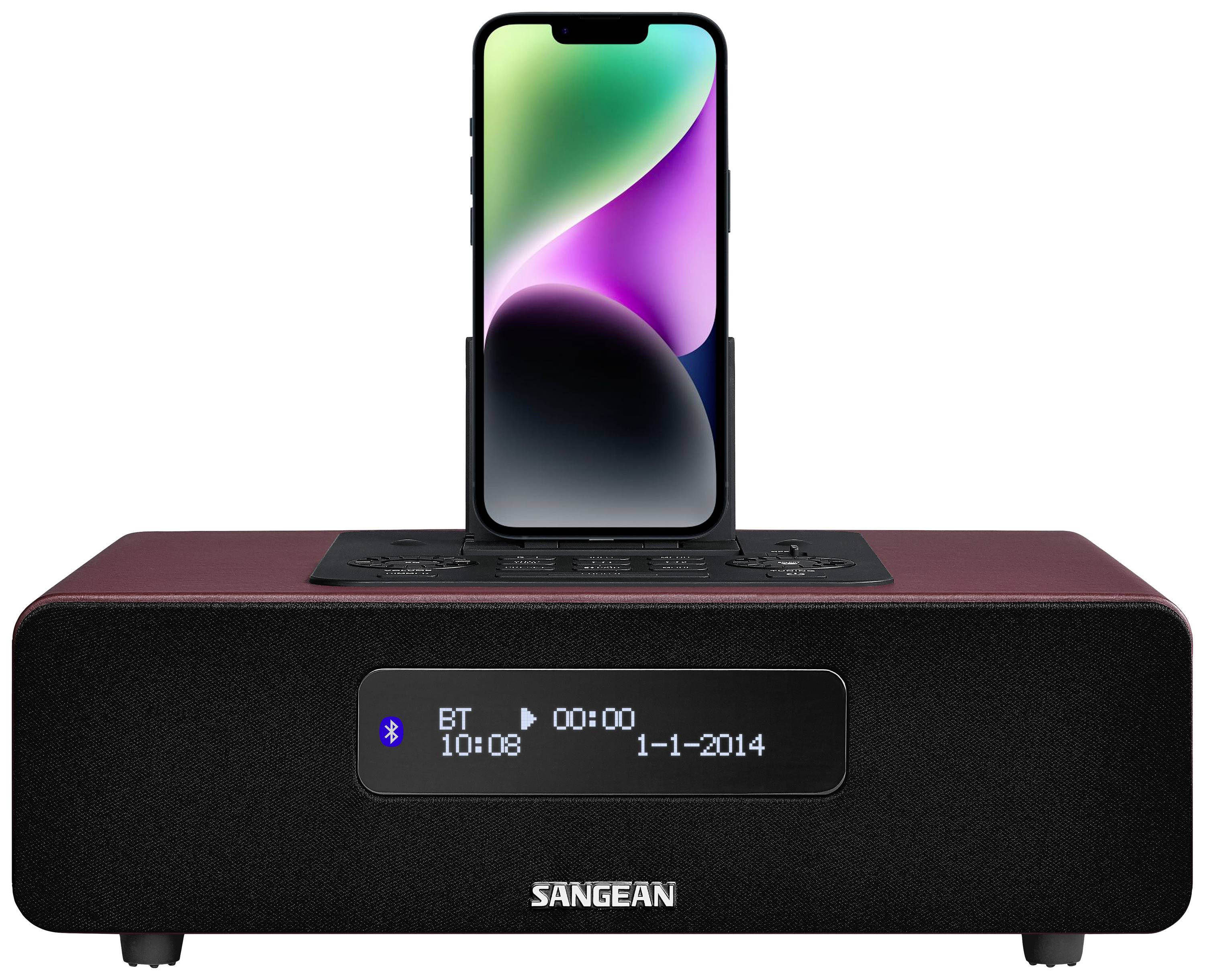 Sangean DDR-38 Tischradio DAB+, DAB, UKW Apple-Dock, AUX, Bluetooth® Akku-Ladefunktion, Inkl. Fernb