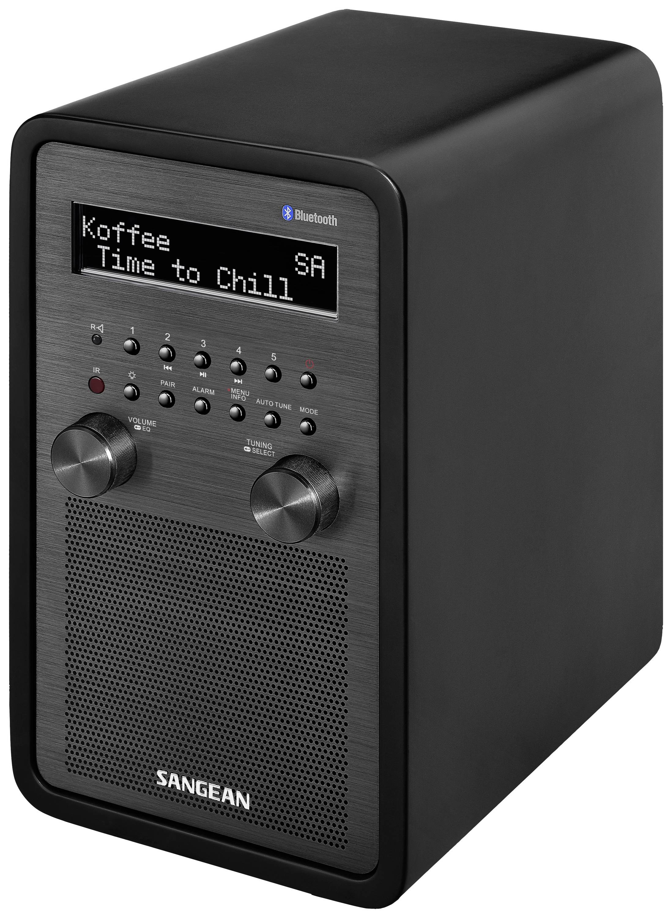 Sangean DDR-60 Tischradio DAB+, DAB, UKW AUX, Bluetooth®, NFC Inkl. Fernbedienung, Weckfunktion Sch
