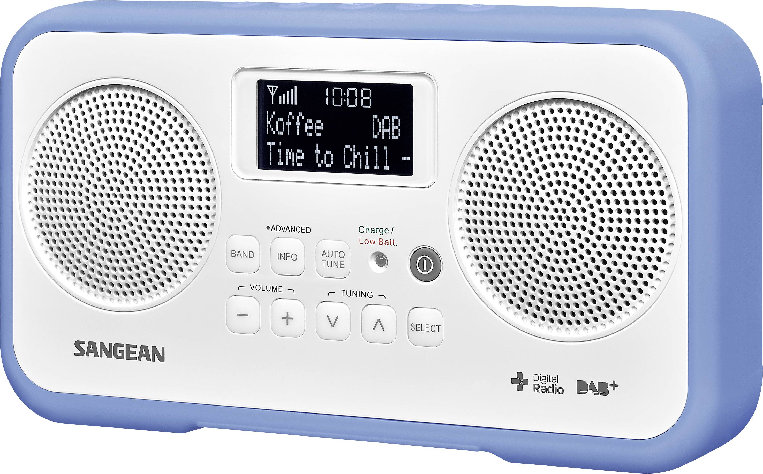 Sangean DPR-77 Tischradio DAB+, DAB, UKW Tastensperre Blau
