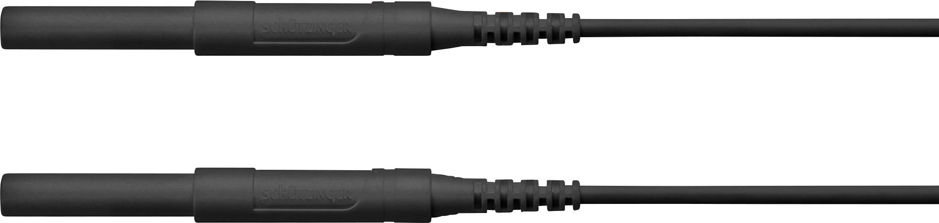 Schützinger HSPL 8568 / AWG16 / 100 / SW Sicherheits-Messleitung Stecker 4 mm Stecker 4 mm Schwarz