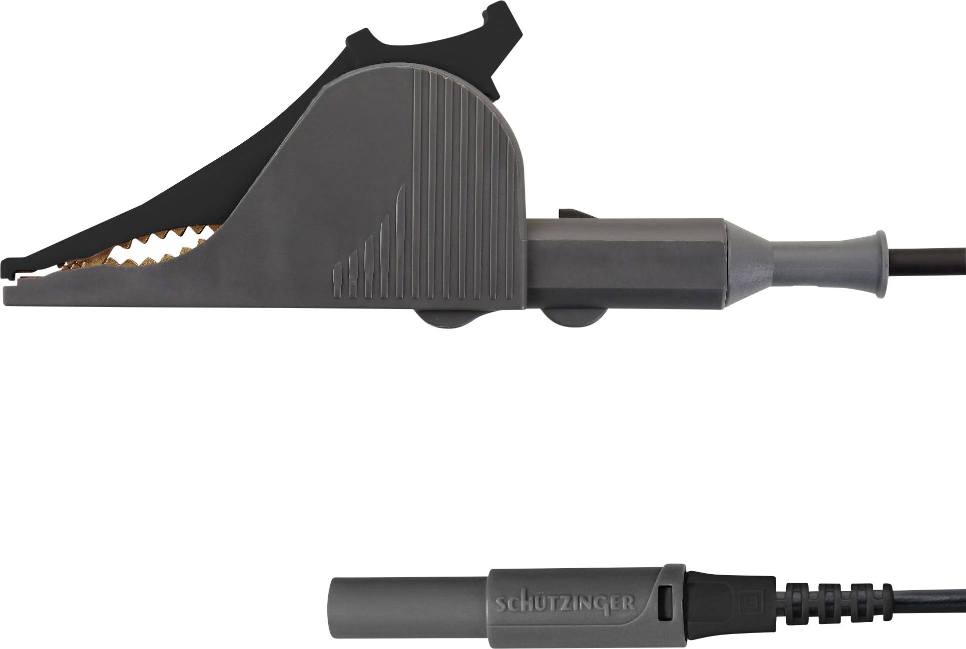 Schützinger KML 7852 Au / SAK / 150 / SW Messleitung Stecker 4mm Kelvin-Klemme Schwarz 1St.