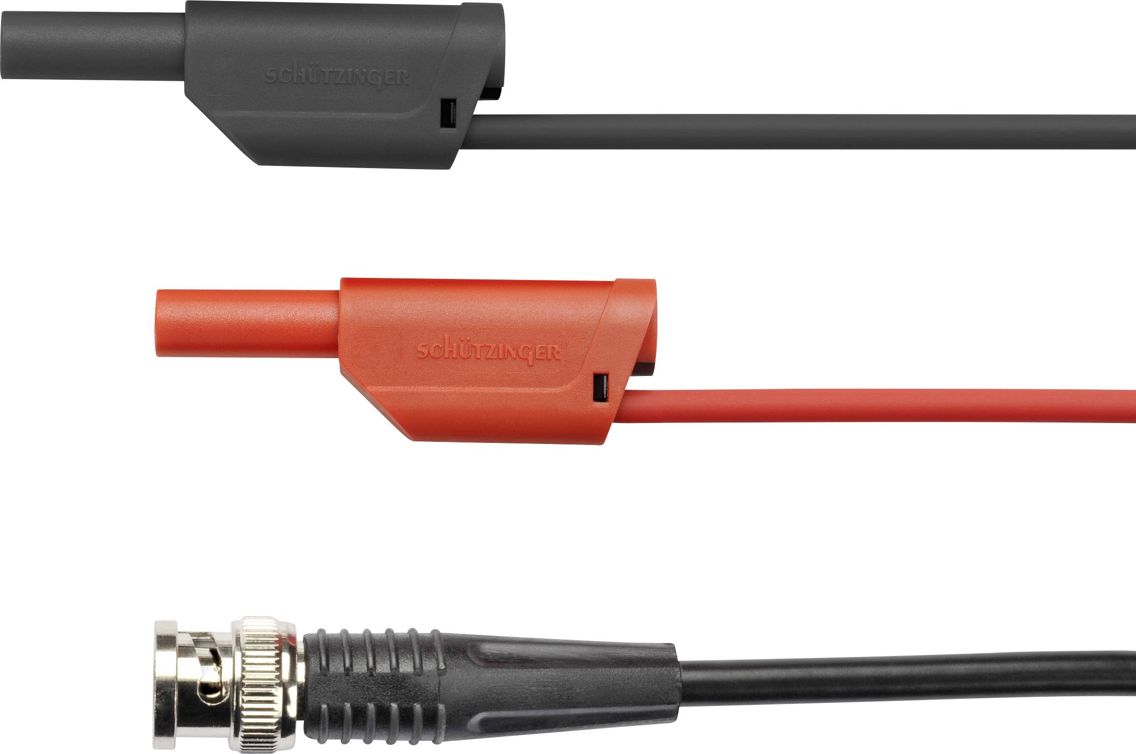 Schützinger DI SKO 89-58 / 100 / SW BNC-Messleitung 100.00 cm Schwarz/Rot