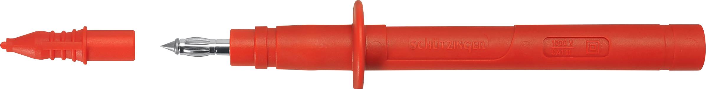 Schützinger SPS 2124 Ni / RT Sicherheits-Prüfspitze Buchse 4 mm Rot 1 St.