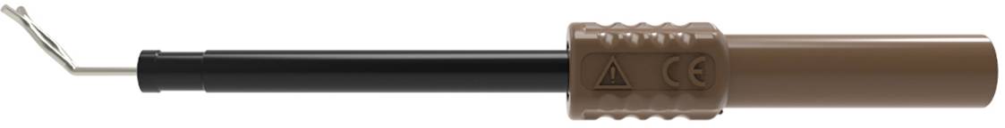 'Desoldering Pump', ein Entlötgerät mit braunem Griff und Metallspitze, verwendet zum Entfernen von Lötmittel auf elektronischen Schaltungen.