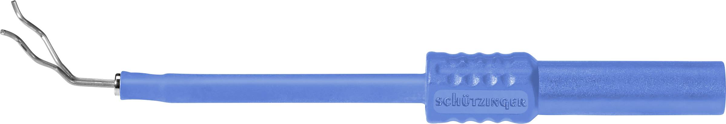 Blauer Entlötkolben mit gewellter Spitze, geeignet zum Entfernen von Lötzinn bei elektronischen Bauteilen.