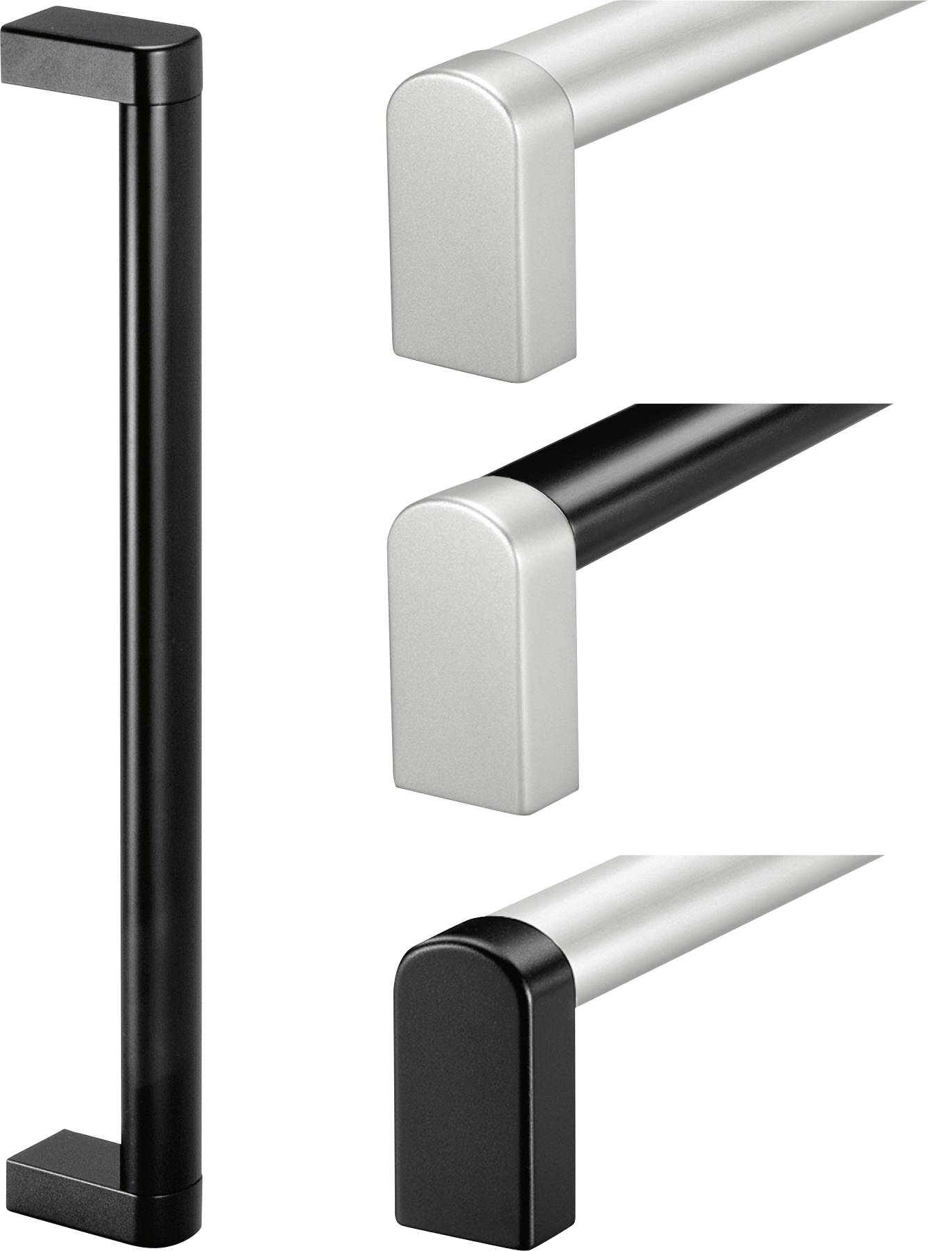 Rohde A4-35.P250.N04 Profilgriff Silber, Schwarz (L x B x H) 270 x 35 x 65mm 2St.