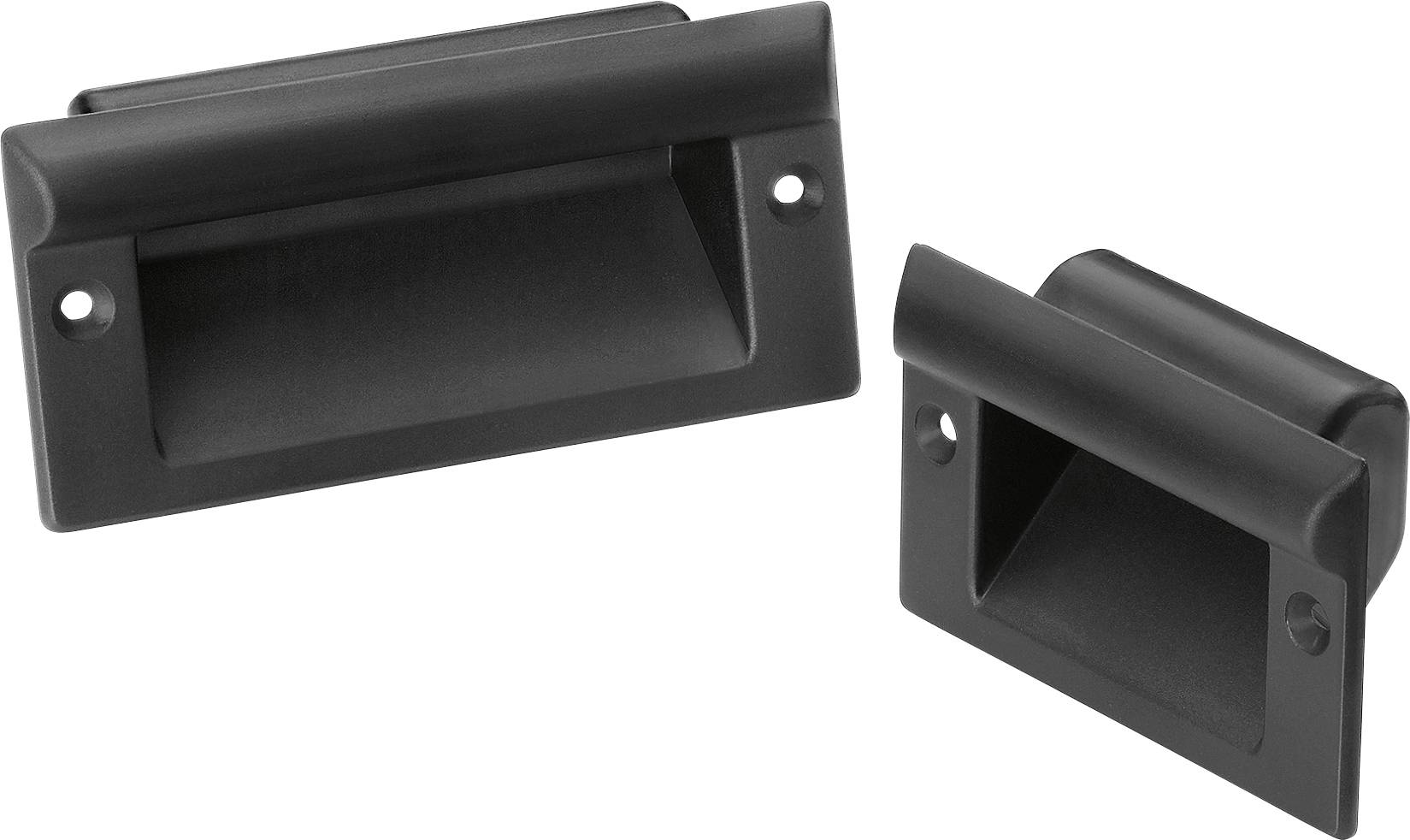 Rohde KM-61.112.9005 Muldengriff Schwarz (L x B x H) 130 x 61 x 33mm 4St.