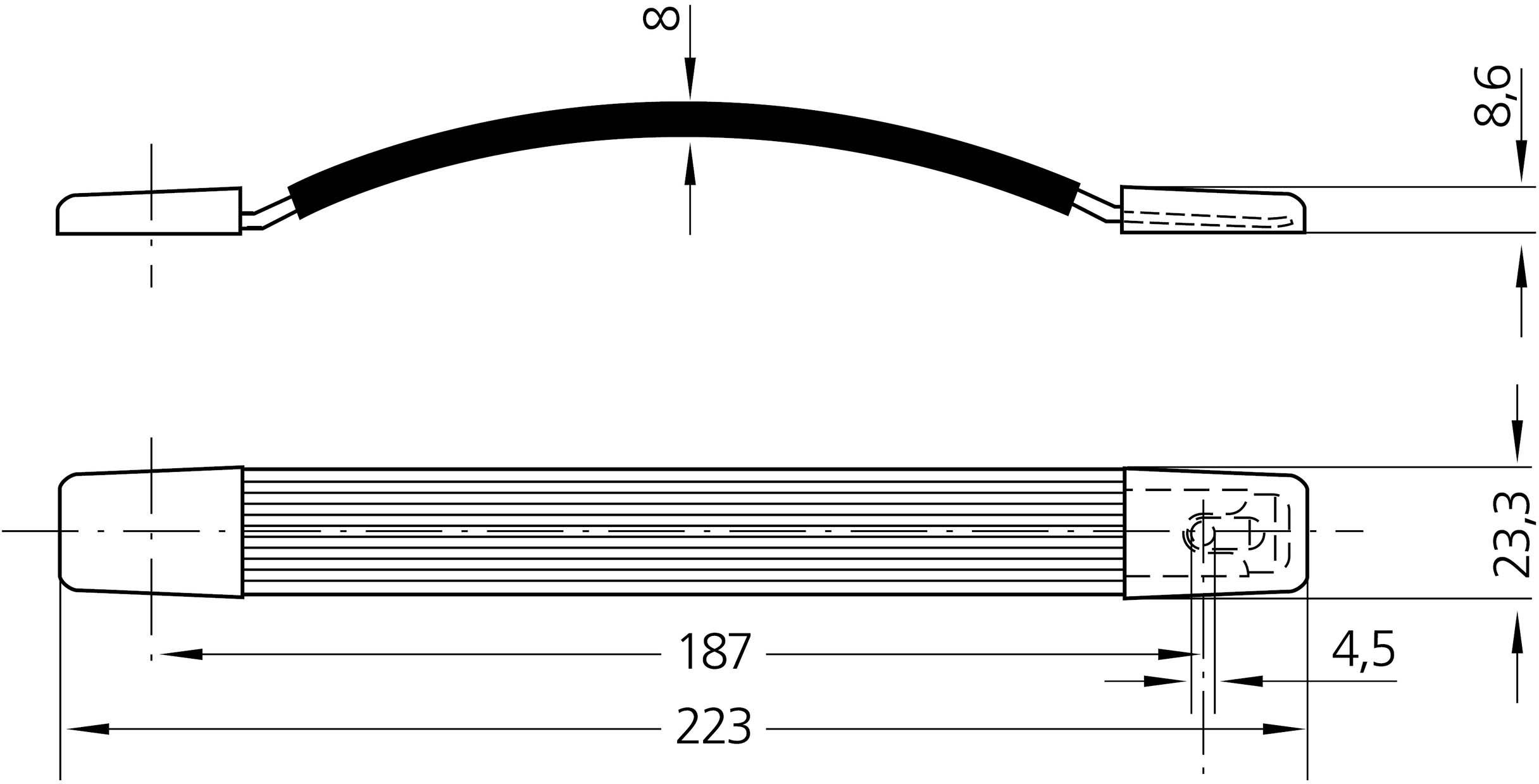 Rohde MA-23.187.84 Gerätegriff Schwarz 1 Set