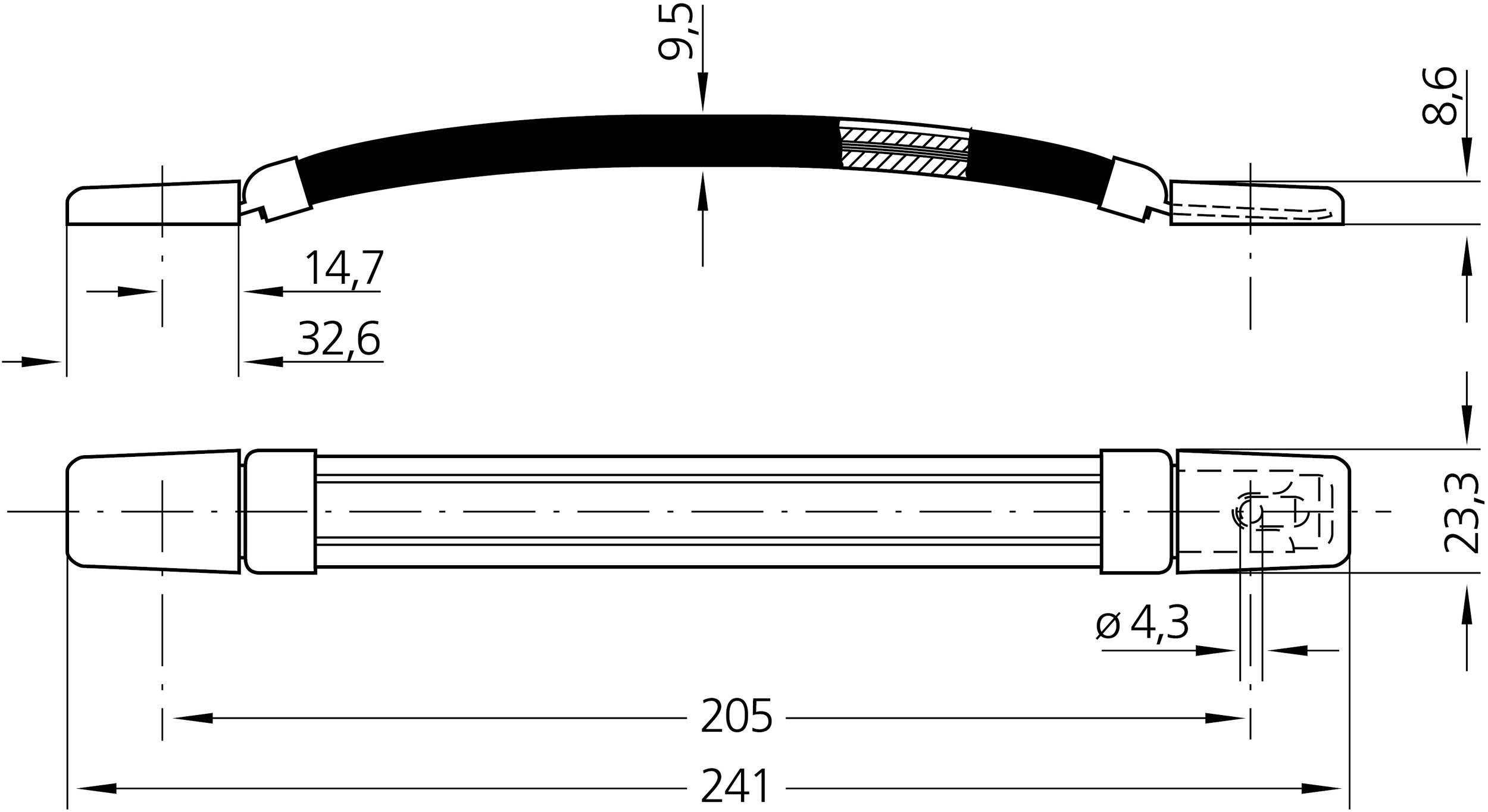 Rohde MA-23.205.84 Gerätegriff Schwarz 1 Set