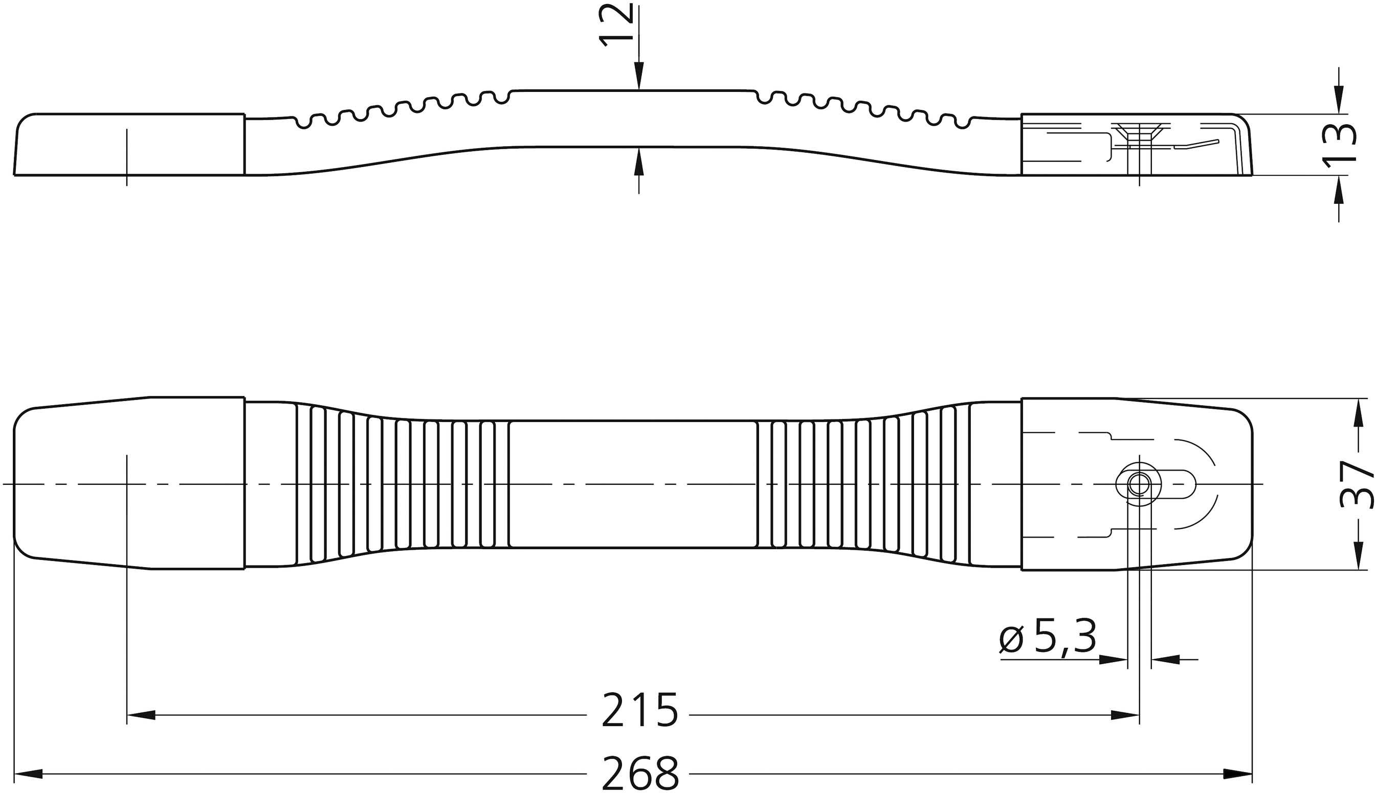Rohde MA-37.215.84 Gerätegriff Schwarz 1 Set