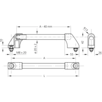 Rohde RP-20.300.63 Universalgriff Schwarz (L x B x H) 324 x 20 x 55mm 2St. Rohde RP-20.300.63 Universalgriff Schwarz (L x B x H) 324 x 20 x 55mm 2St.
