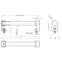 Rohde RR-20.400.62 Maschinengriff Schwarz, Silber (L x B x H) 434 x 20 x 55.5mm 2St. Rohde RR-20.400.62 Maschinengriff Schwarz, Silber (L x B x H) 434 x 20 x 55.5mm 2St.