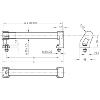 Rohde RR-30.A500.63 Maschinengriff Schwarz (L x B x H) 550 x 30 x 80mm 2St. Rohde RR-30.A500.63 Maschinengriff Schwarz (L x B x H) 550 x 30 x 80mm 2St.