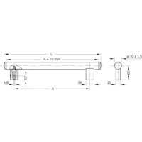 Rohde U1-30.300.37 Rohrgriff Schwarz, Silber (L x B x H) 388 x 30 x 75mm 1St. Rohde U1-30.300.37 Rohrgriff Schwarz, Silber (L x B x H) 388 x 30 x 75mm 1St.