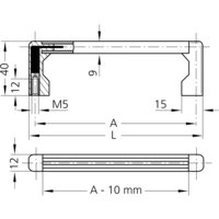 Rohde UG-03.055.01 Universalgriff Schwarz, Silber (L x B x H) 65 x 12 x 40mm 6St. Rohde UG-03.055.01 Universalgriff Schwarz, Silber (L x B x H) 65 x 12 x 40mm 6St.