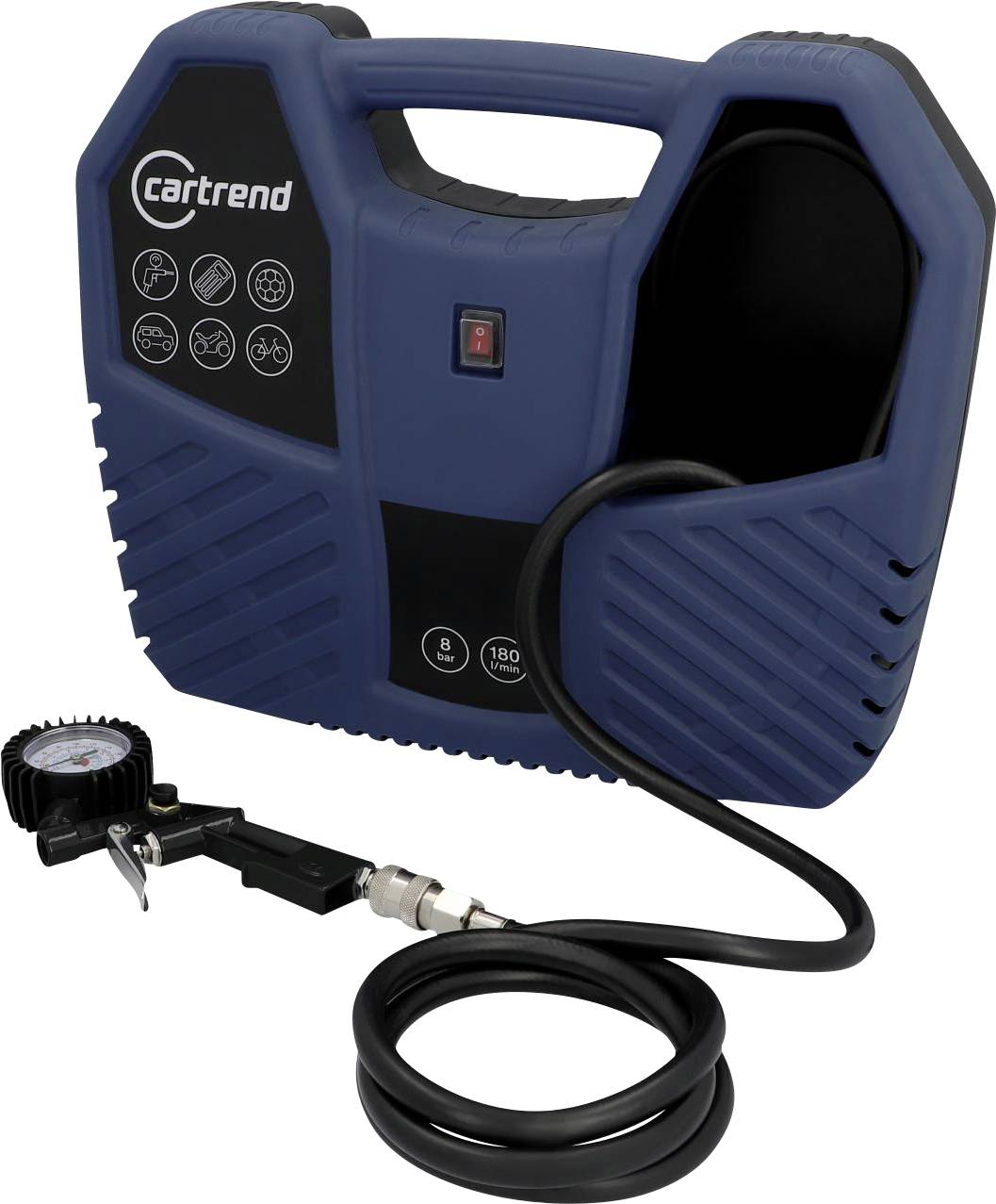 Cartrend 10737 Kompressor 8 bar Analoges Manometer