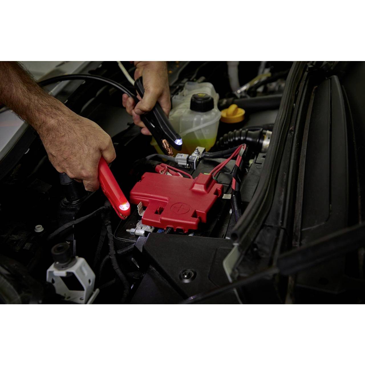 AEG Starthilfekabel Kupfer-Aluminium Legierung 3.50m Beleuchtete Zangen, mit Schutzschaltung