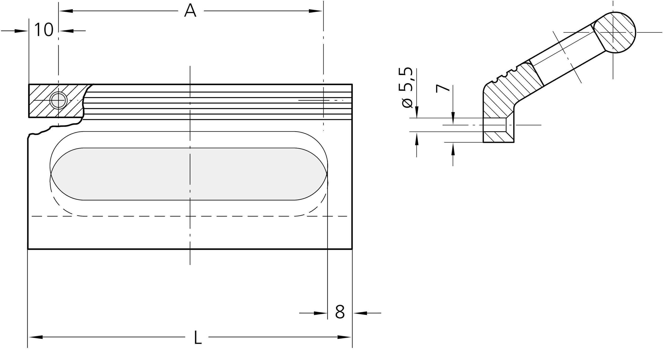 Rohde WP-12.B100.11 Profilgriff Silber 2St.