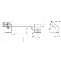 Rohde WR-30.350.01 Rohrgriff Silber (L x B x H) 440 x 30 x 70mm 1St. Rohde WR-30.350.01 Rohrgriff Silber (L x B x H) 440 x 30 x 70mm 1St.