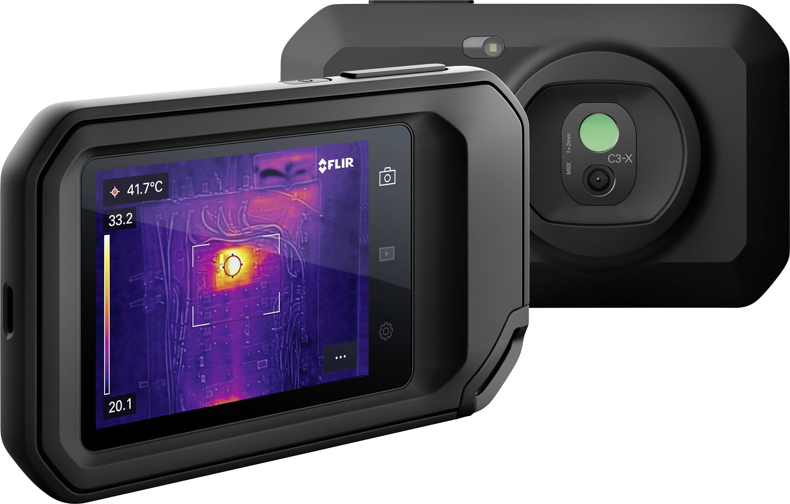 FLIR C3-X Compact Wärmebildkamera -20 bis 300 °C 8.7 Hz MSX®, WiFi, integrierte Digitalkamera, 2m fallsicher, Integrierte LED-Lampe