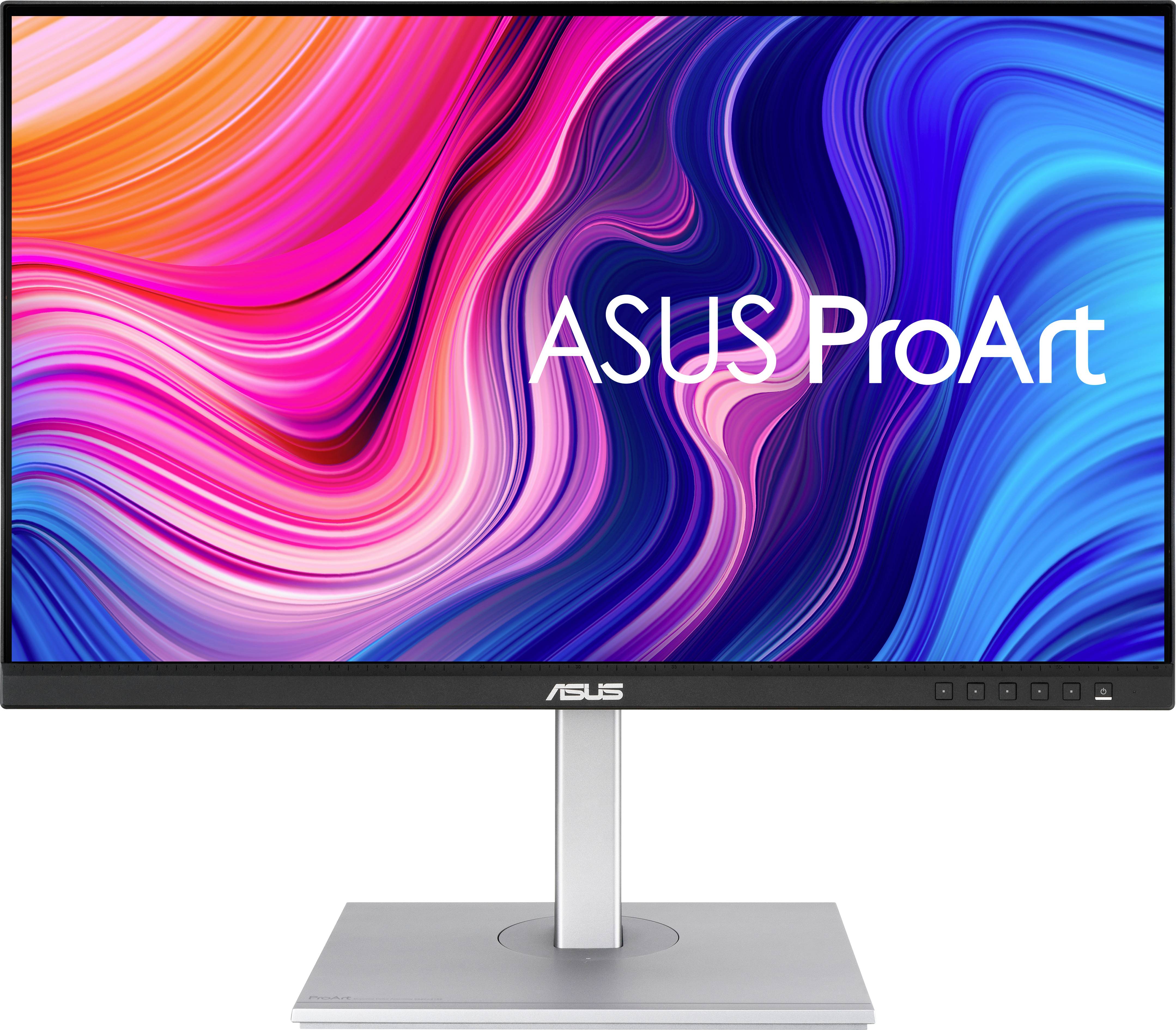 Ein Computerbildschirm von ASUS, Modell ProArt, mit lebhaften Farben auf dem Display. Ideal für kreative Arbeiten.