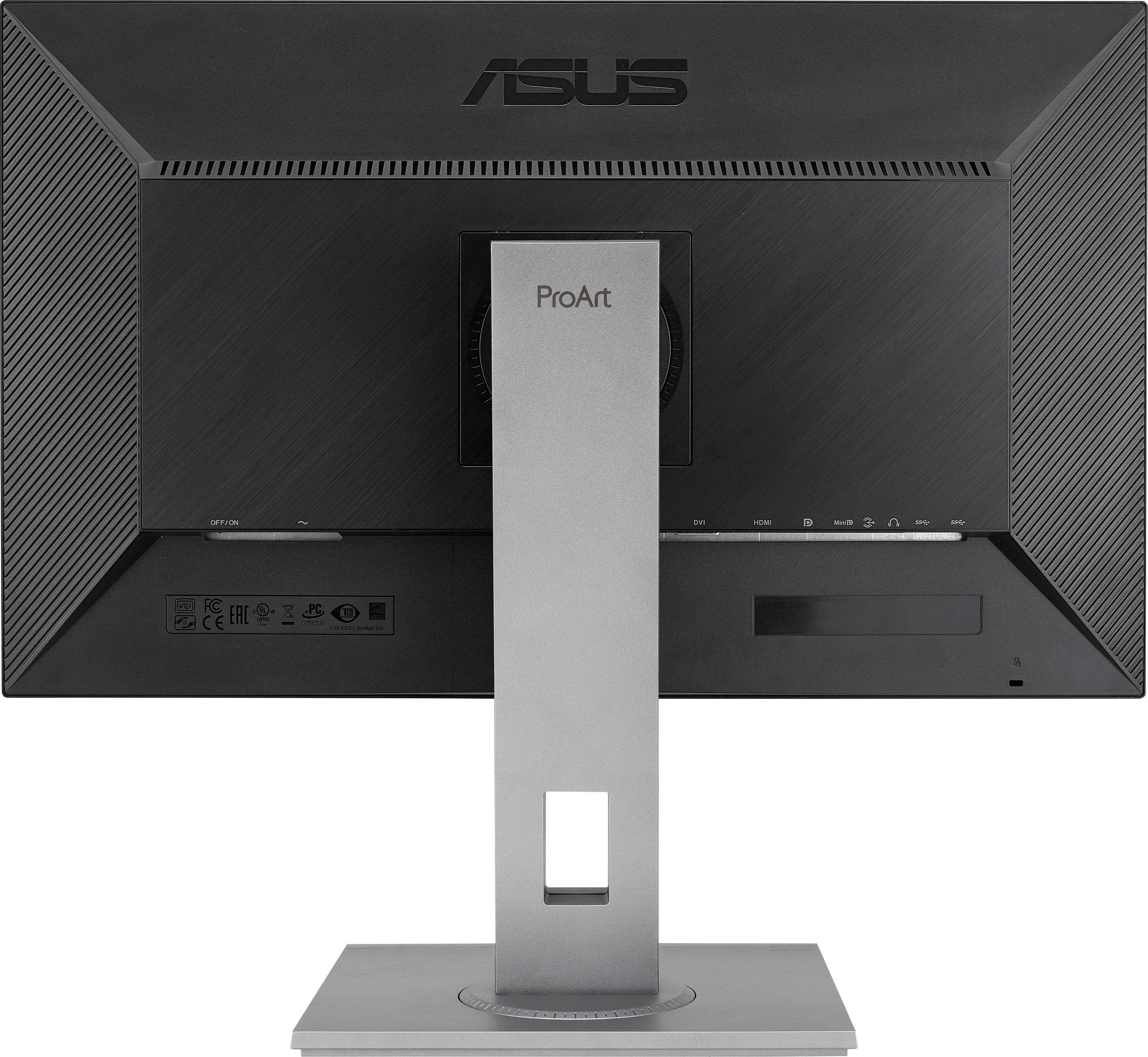 Rückansicht eines Asus ProArt Monitors mit einem Standfuß.