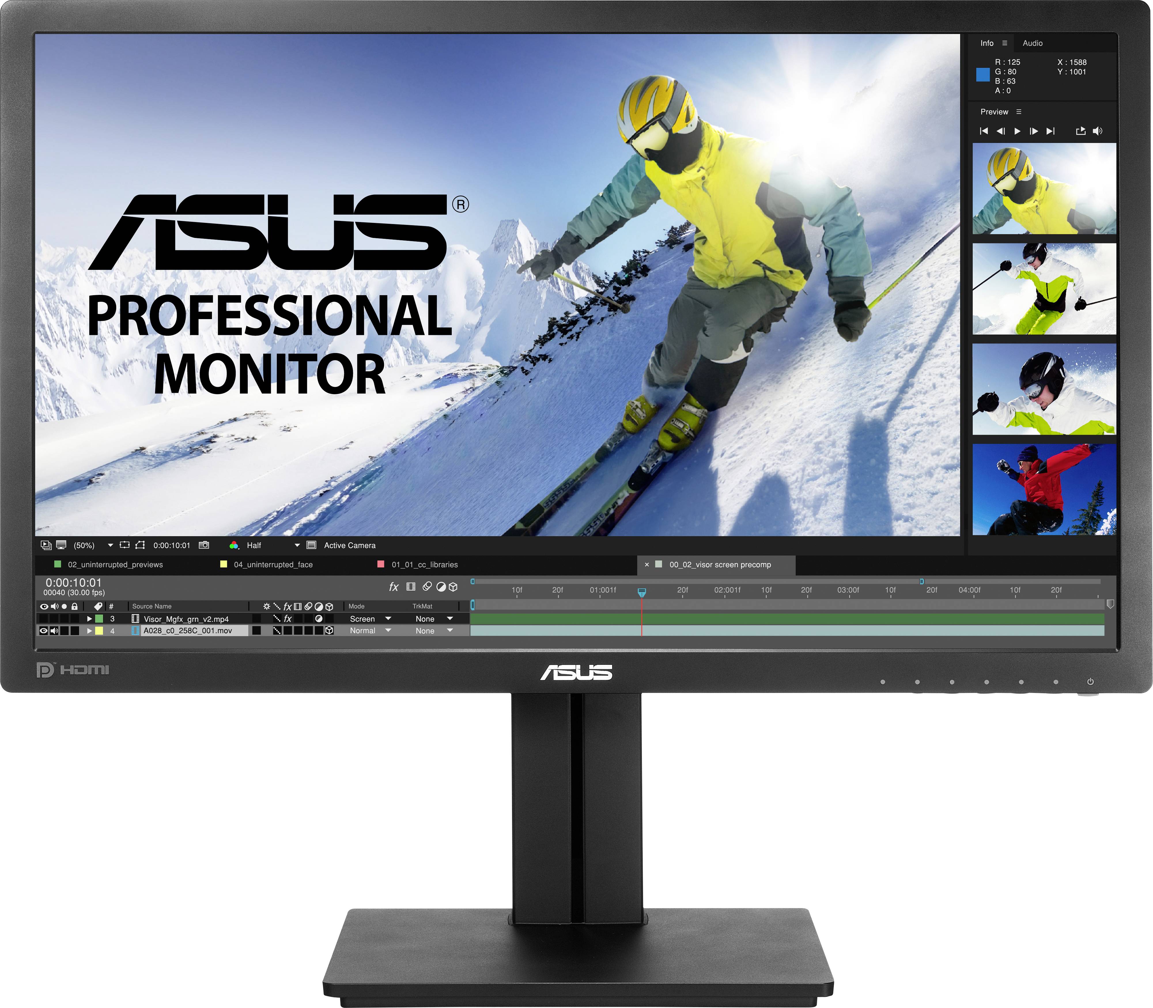 Asus PB278QV LED-Monitor EEK G (A - G) 68.6 cm (27 Zoll) 2560 x 1440 Pixel 16:9 5 ms DVI, HDMI®, DisplayPort, Kopfhörer (3.5 mm Klinke) IPS LED