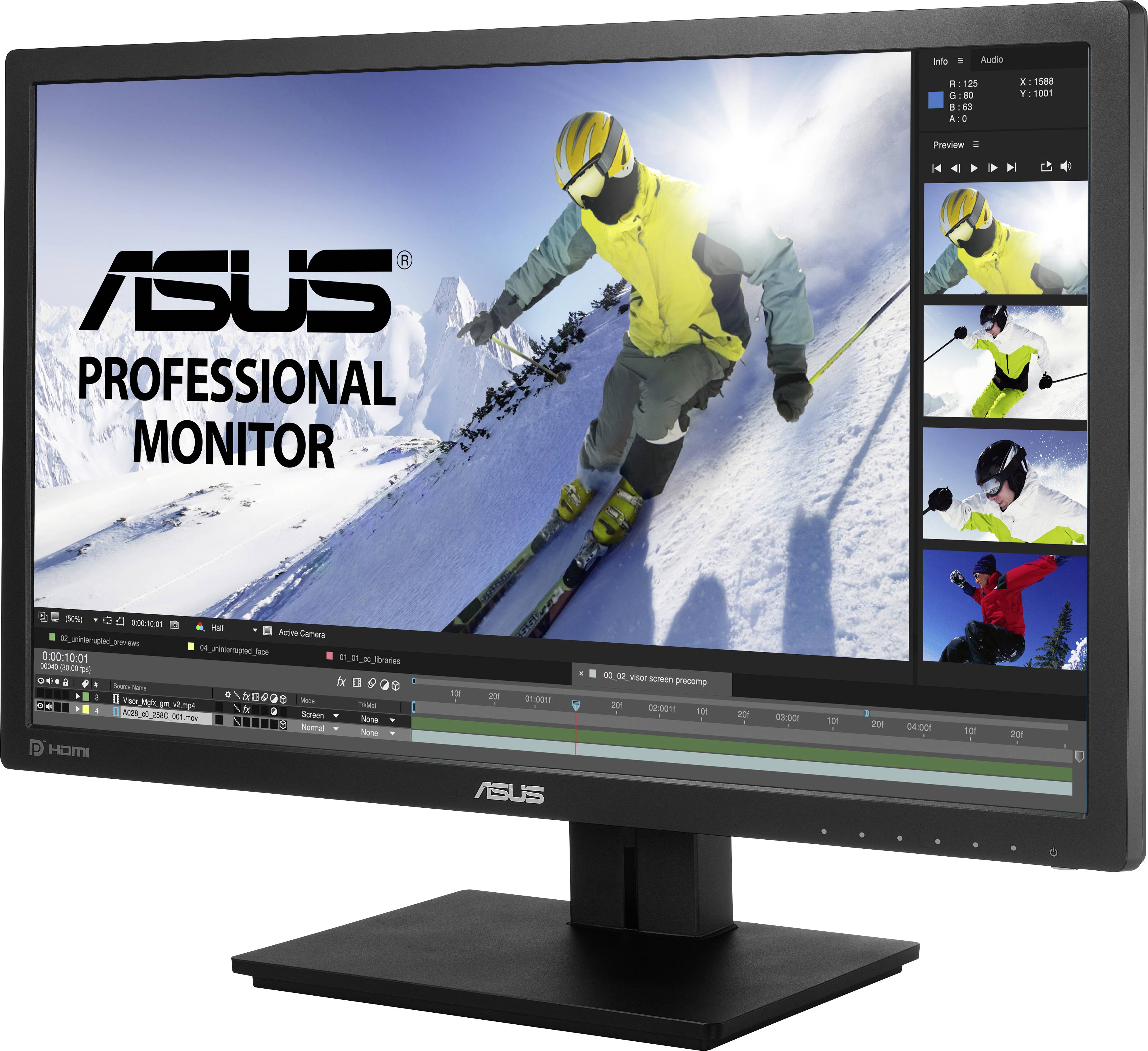 Asus PB278QV LED-Monitor EEK G (A - G) 68.6 cm (27 Zoll) 2560 x 1440 Pixel 16:9 5 ms DVI, HDMI®, DisplayPort, Kopfhörer (3.5 mm Klinke) IPS LED
