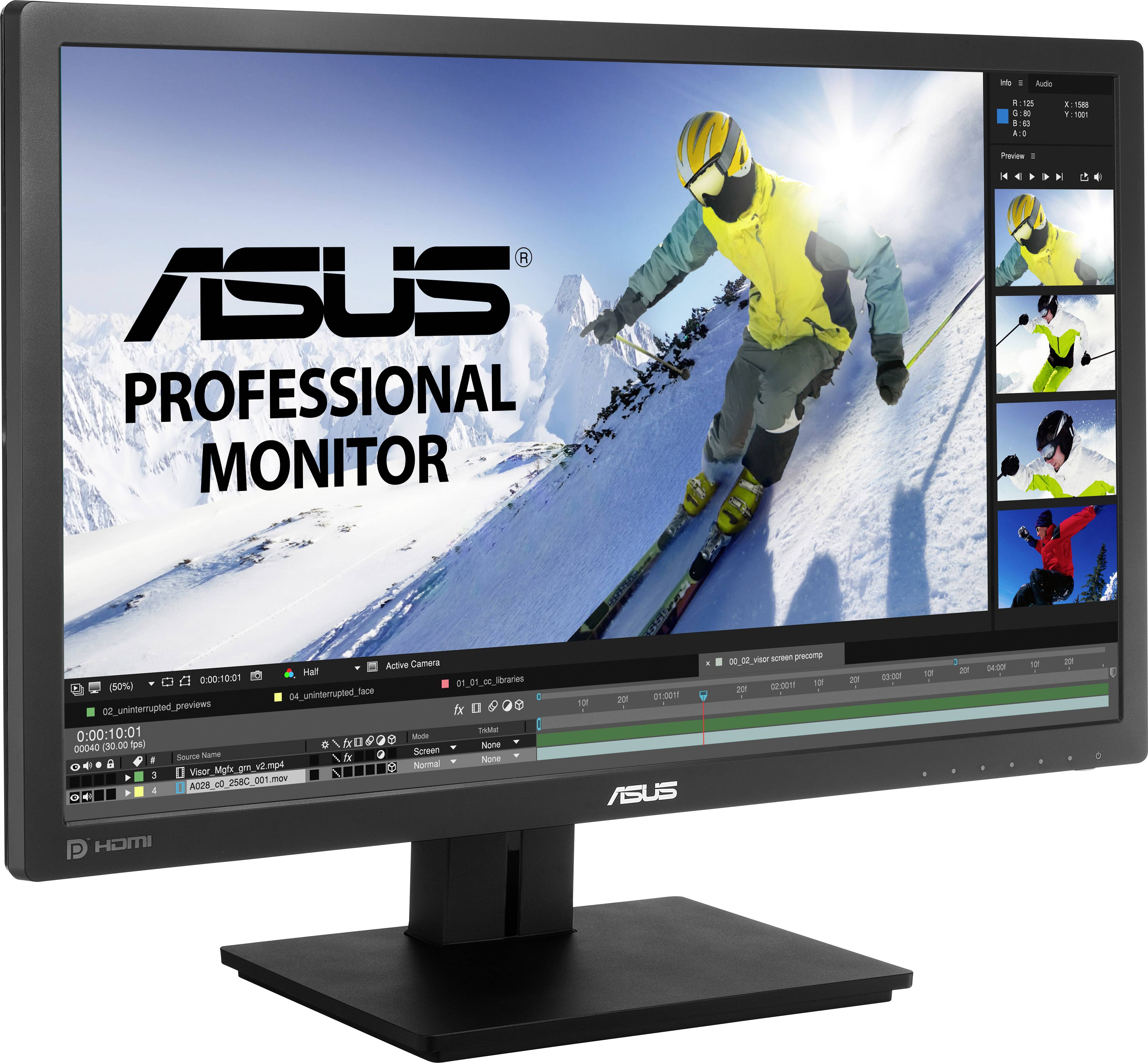 Asus PB278QV LED-Monitor EEK G (A - G) 68.6 cm (27 Zoll) 2560 x 1440 Pixel 16:9 5 ms DVI, HDMI®, DisplayPort, Kopfhörer (3.5 mm Klinke) IPS LED