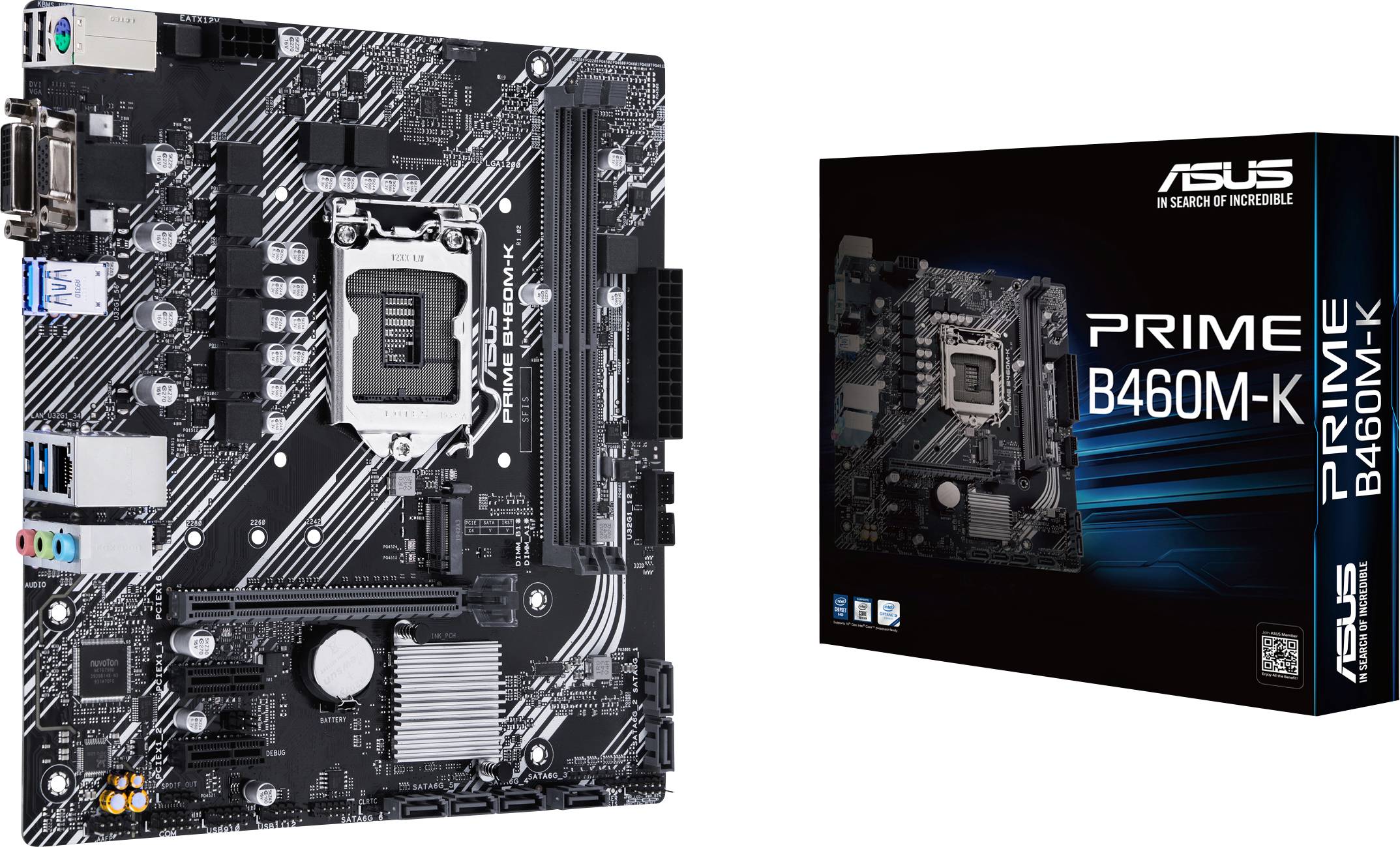 Asus PRIME B460M-K Mainboard Sockel (PC) Intel® 1200 Formfaktor (Details) Micro-ATX Mainboard-Chips