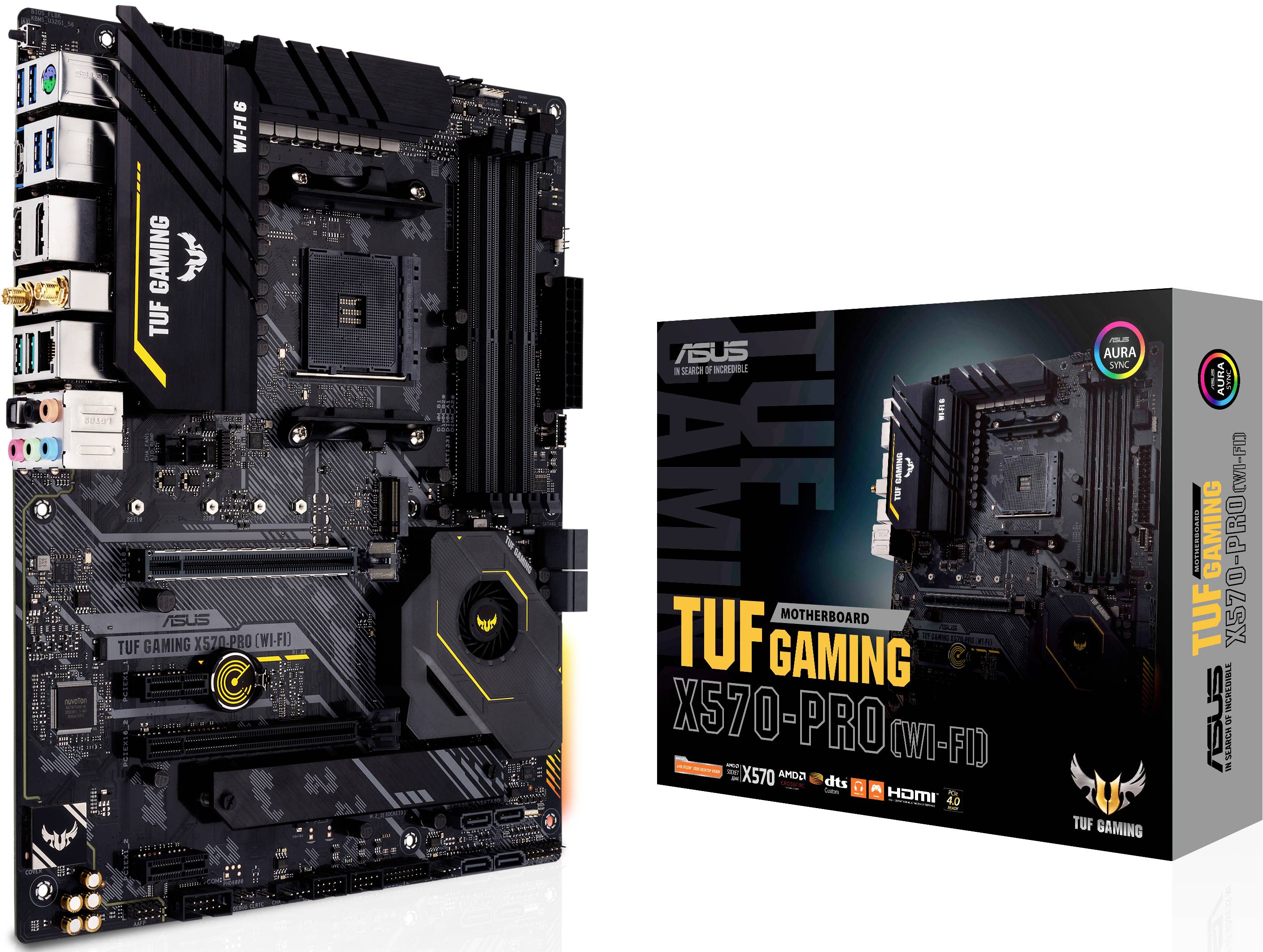 Asus TUF GAMING X570-PRO (WI-FI) Mainboard Sockel (PC) AMD AM4 Formfaktor (Details) ATX Mainboard-C