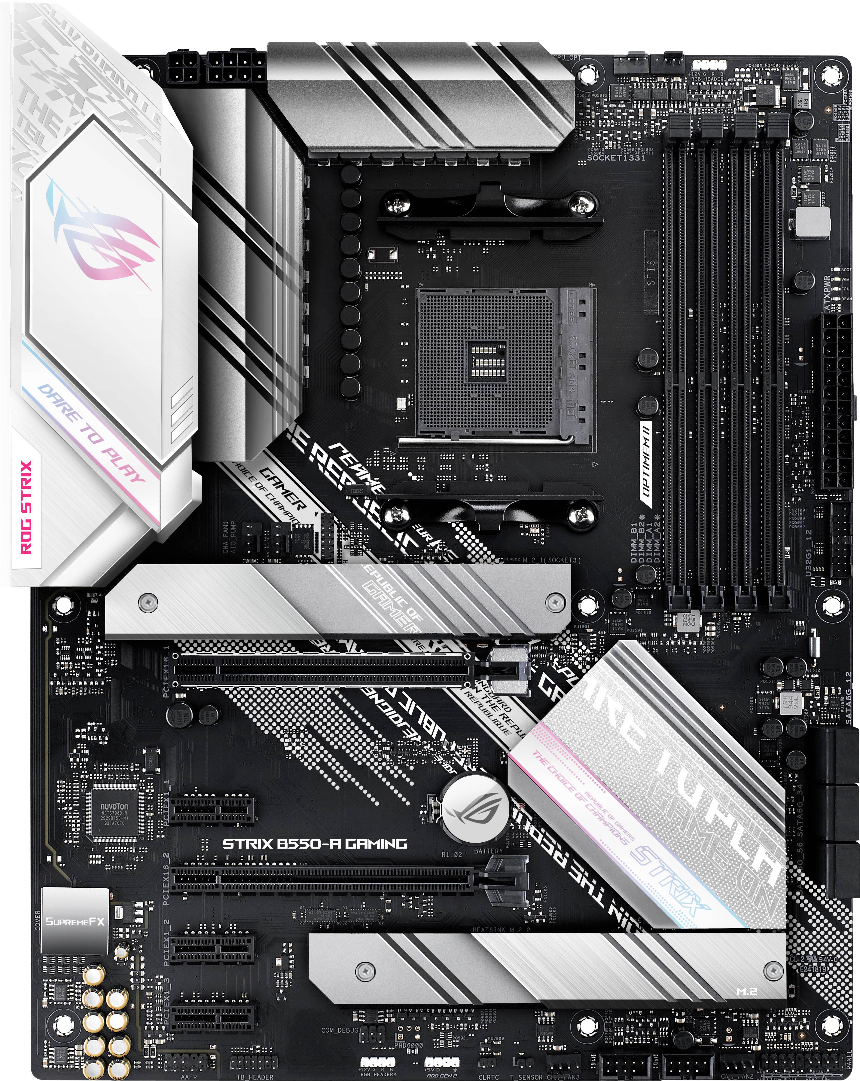 Asus ROG STRIX B550-A GAMING Mainboard Sockel (PC) AMD® AM4 Formfaktor (Details) ATX Mainboard-Chipsatz AMD® B550