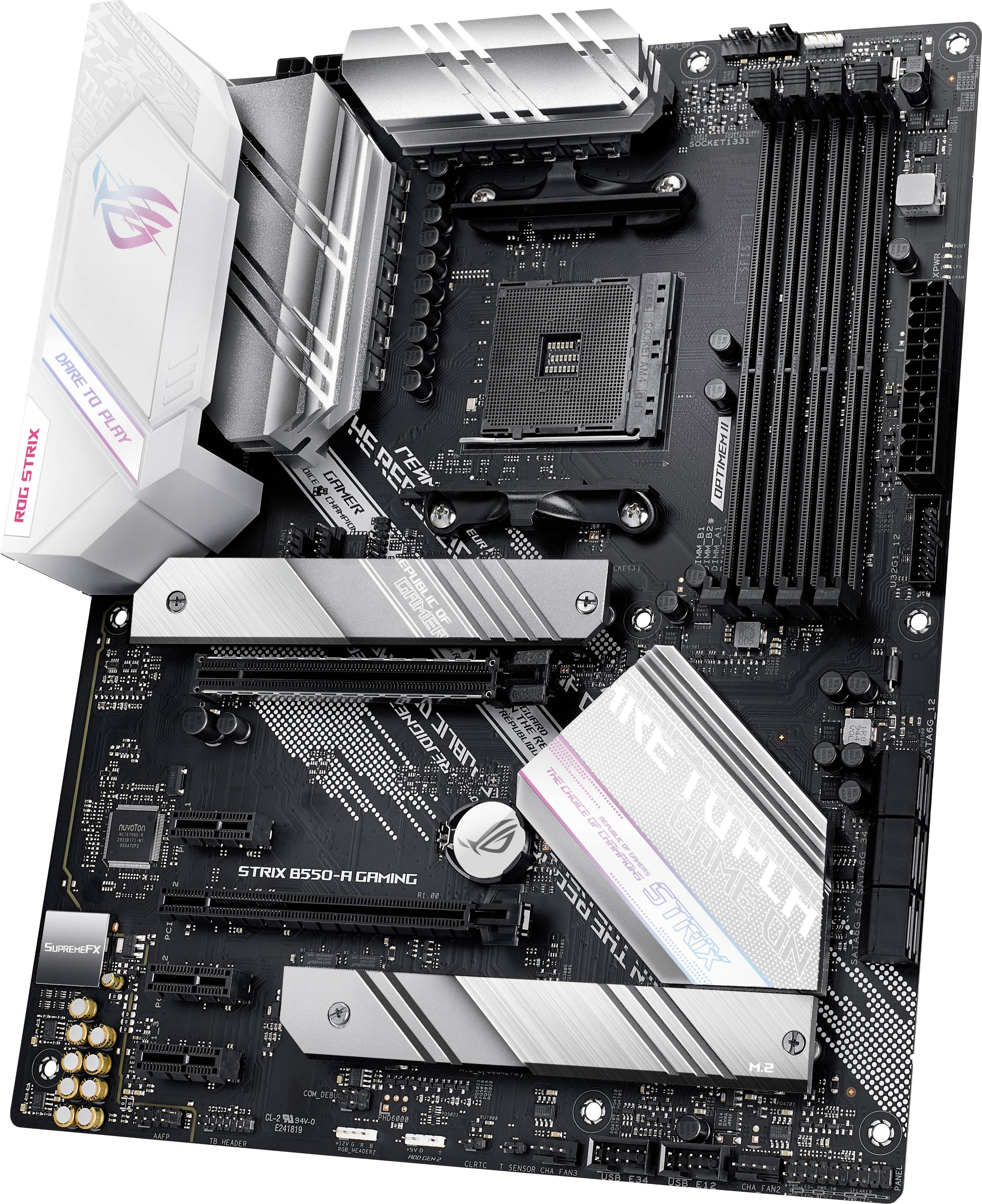 Asus ROG STRIX B550-A GAMING Mainboard Sockel (PC) AMD® AM4 Formfaktor (Details) ATX Mainboard-Chipsatz AMD® B550
