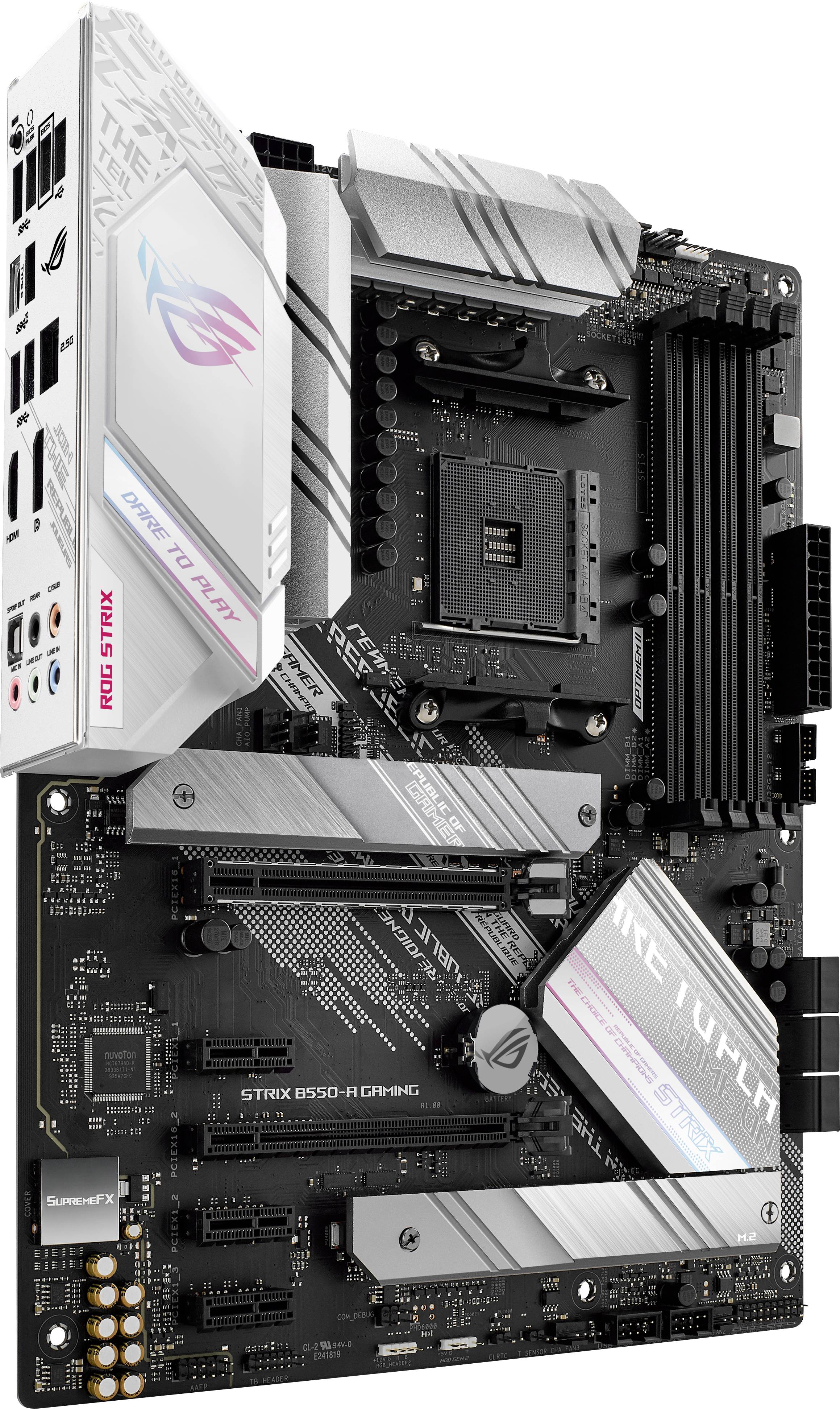Asus ROG STRIX B550-A GAMING Mainboard Sockel (PC) AMD® AM4 Formfaktor (Details) ATX Mainboard-Chipsatz AMD® B550