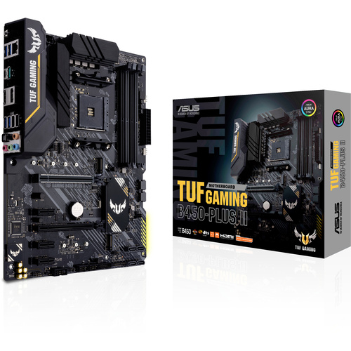 Asus TUF GAMING B450-PLUS II Mainboard Sockel (PC) AMD AM4 Formfaktor (Details) ATX Mainboard-Chips