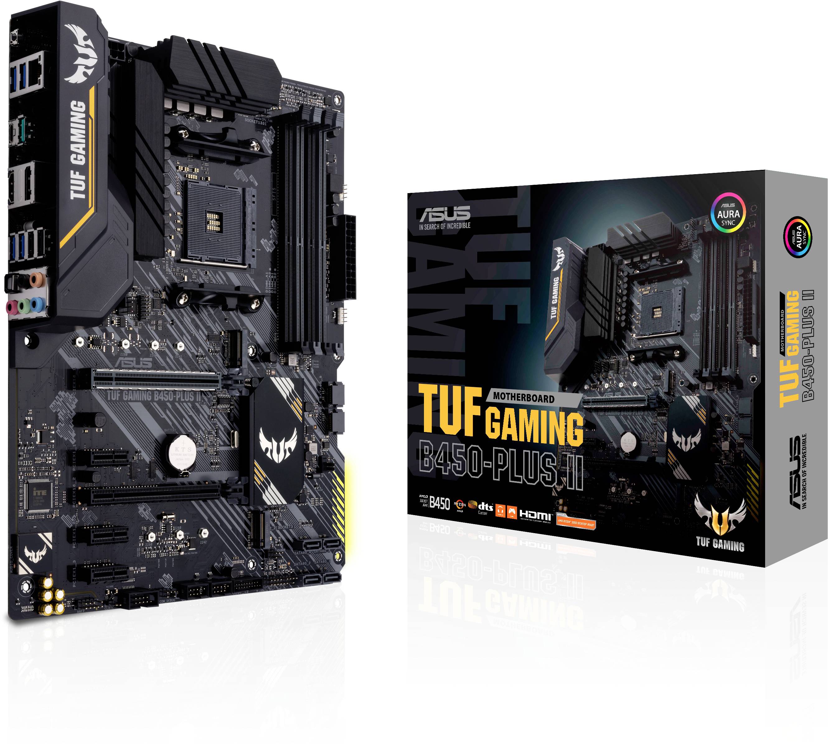 Asus TUF GAMING B450-PLUS II Mainboard Sockel (PC) AMD® AM4 Formfaktor (Details) ATX Mainboard-Chipsatz AMD® B450
