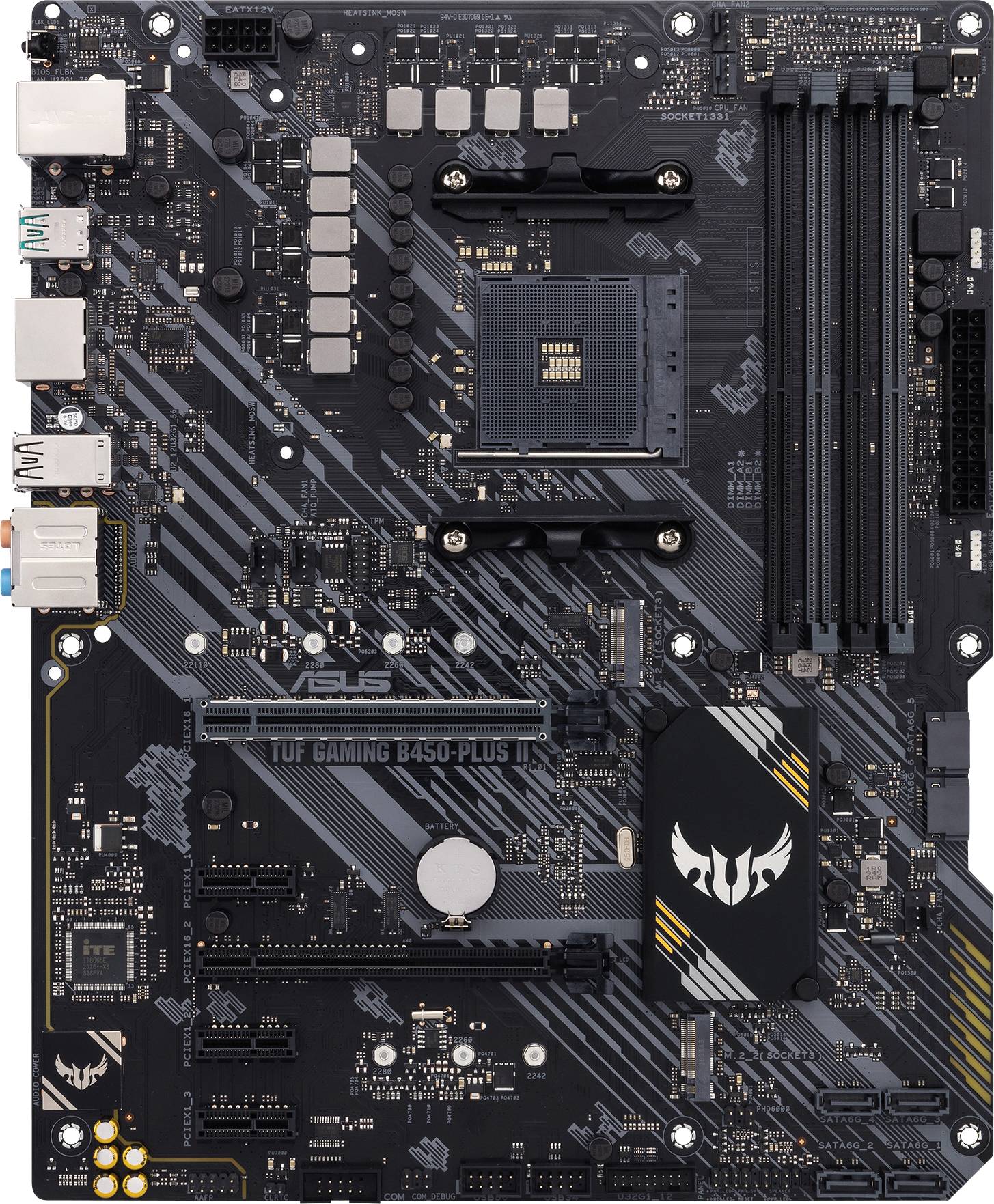 Asus TUF GAMING B450-PLUS II Mainboard Sockel (PC) AMD® AM4 Formfaktor (Details) ATX Mainboard-Chipsatz AMD® B450