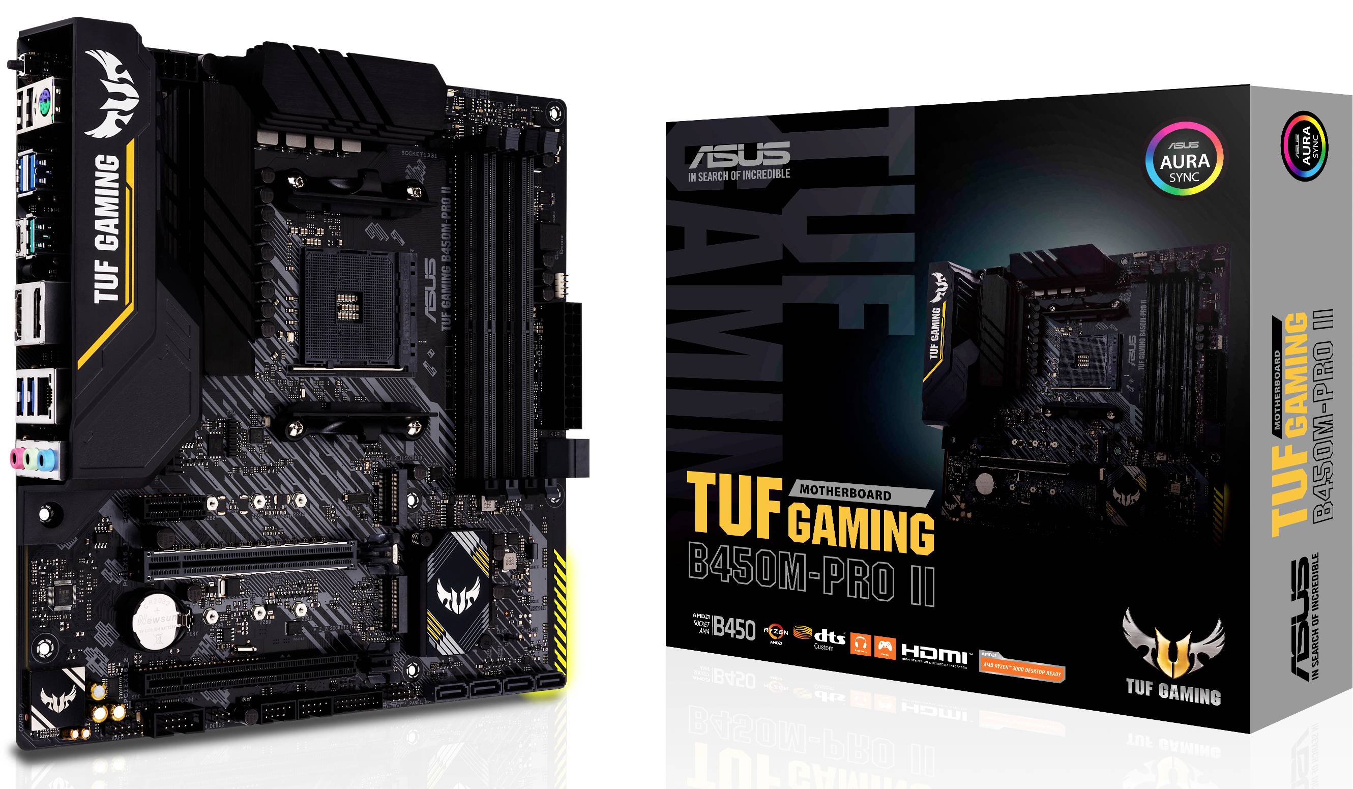 Asus TUF GAMING B450M-PRO II Mainboard Sockel (PC) AMD AM4 Formfaktor (Details) ATX Mainboard-Chips