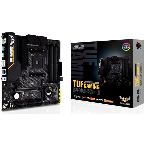Asus TUF GAMING B450M-PRO II Mainboard Sockel (PC) AMD AM4 Formfaktor (Details) ATX Mainboard-Chipsatz AMD® B450