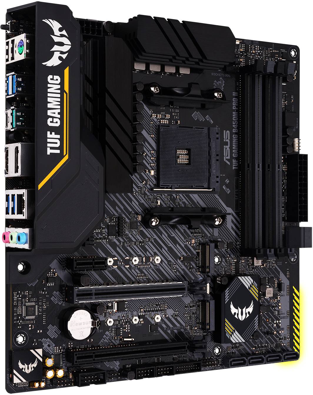 Asus TUF GAMING B450M-PRO II Mainboard Sockel (PC) AMD AM4 Formfaktor (Details) ATX Mainboard-Chipsatz AMD® B450