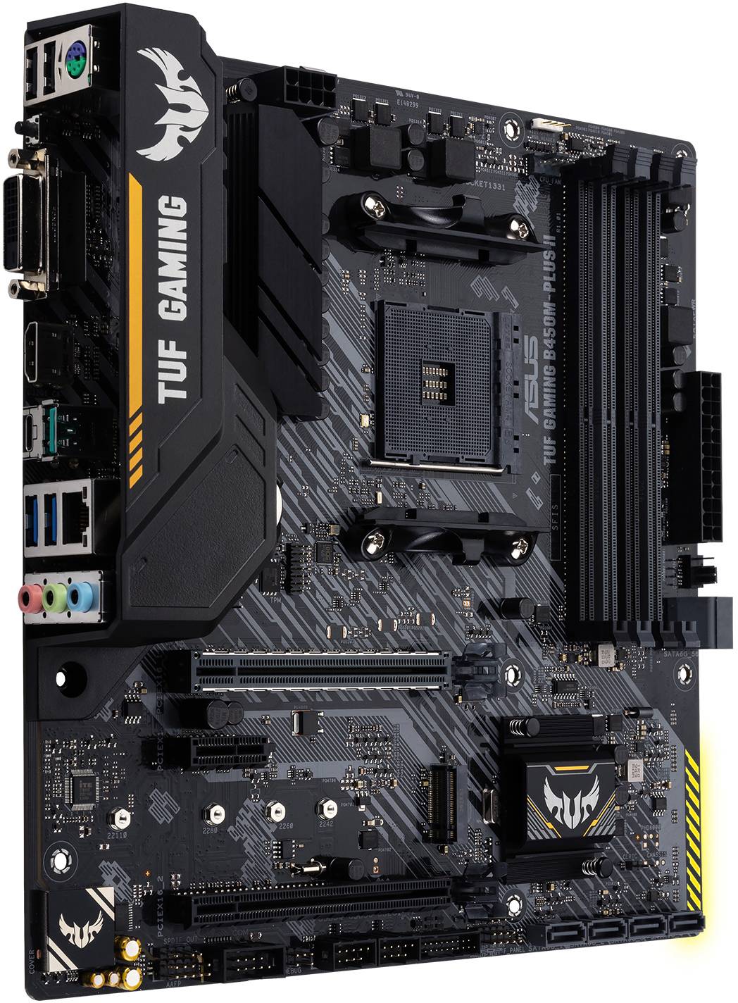 Asus TUF GAMING B450M-PLUS II Mainboard Sockel (PC) AMD® AM4 Formfaktor (Details) Micro-ATX Mainboard-Chipsatz AMD® B450