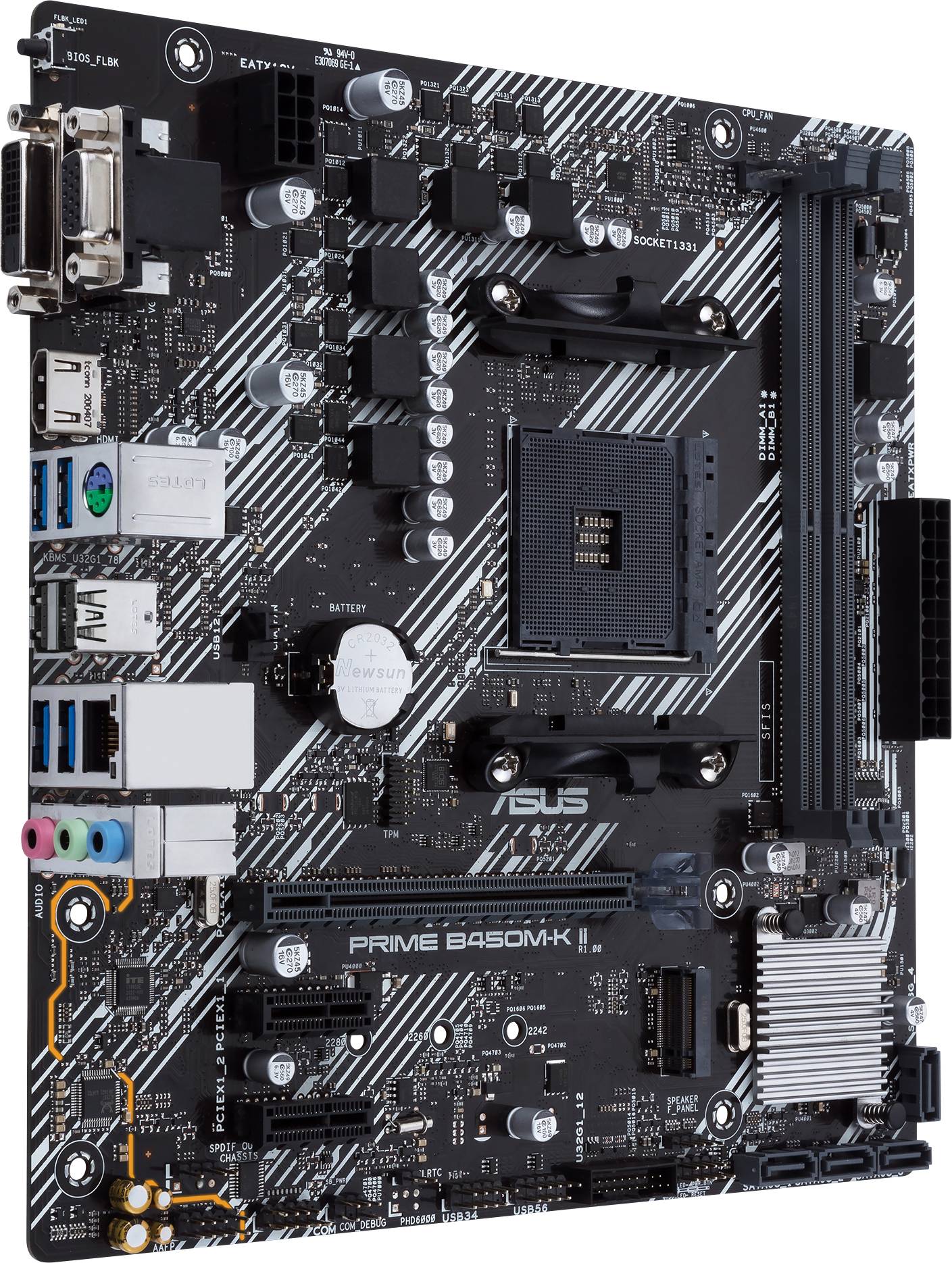 Asus PRIME B450M-K II Mainboard Sockel (PC) AMD® AM4 Formfaktor (Details) Micro-ATX Mainboard-Chipsatz AMD® B450
