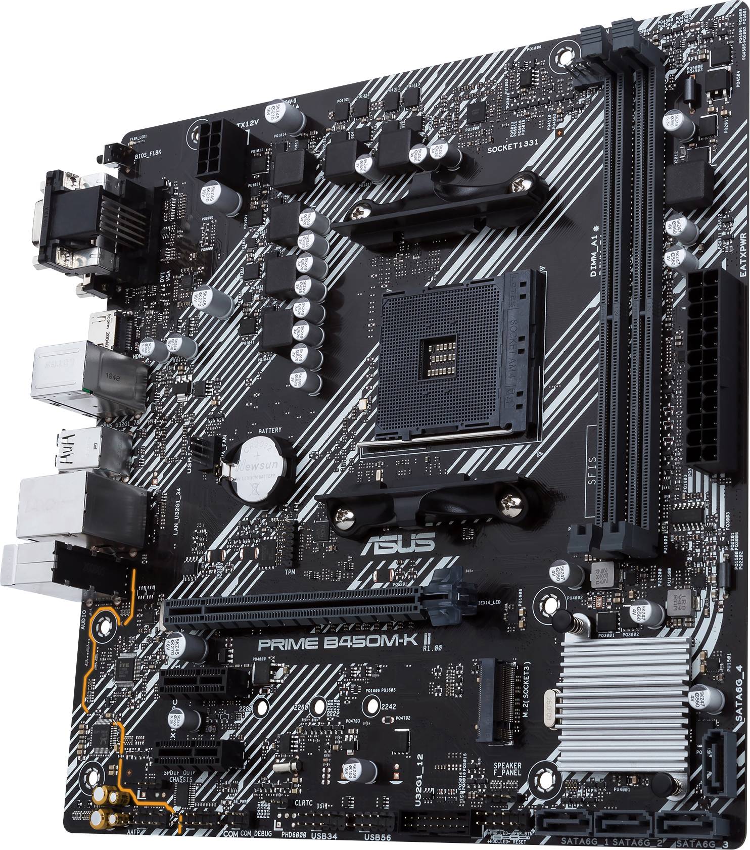 Asus PRIME B450M-K II Mainboard Sockel (PC) AMD® AM4 Formfaktor (Details) Micro-ATX Mainboard-Chipsatz AMD® B450