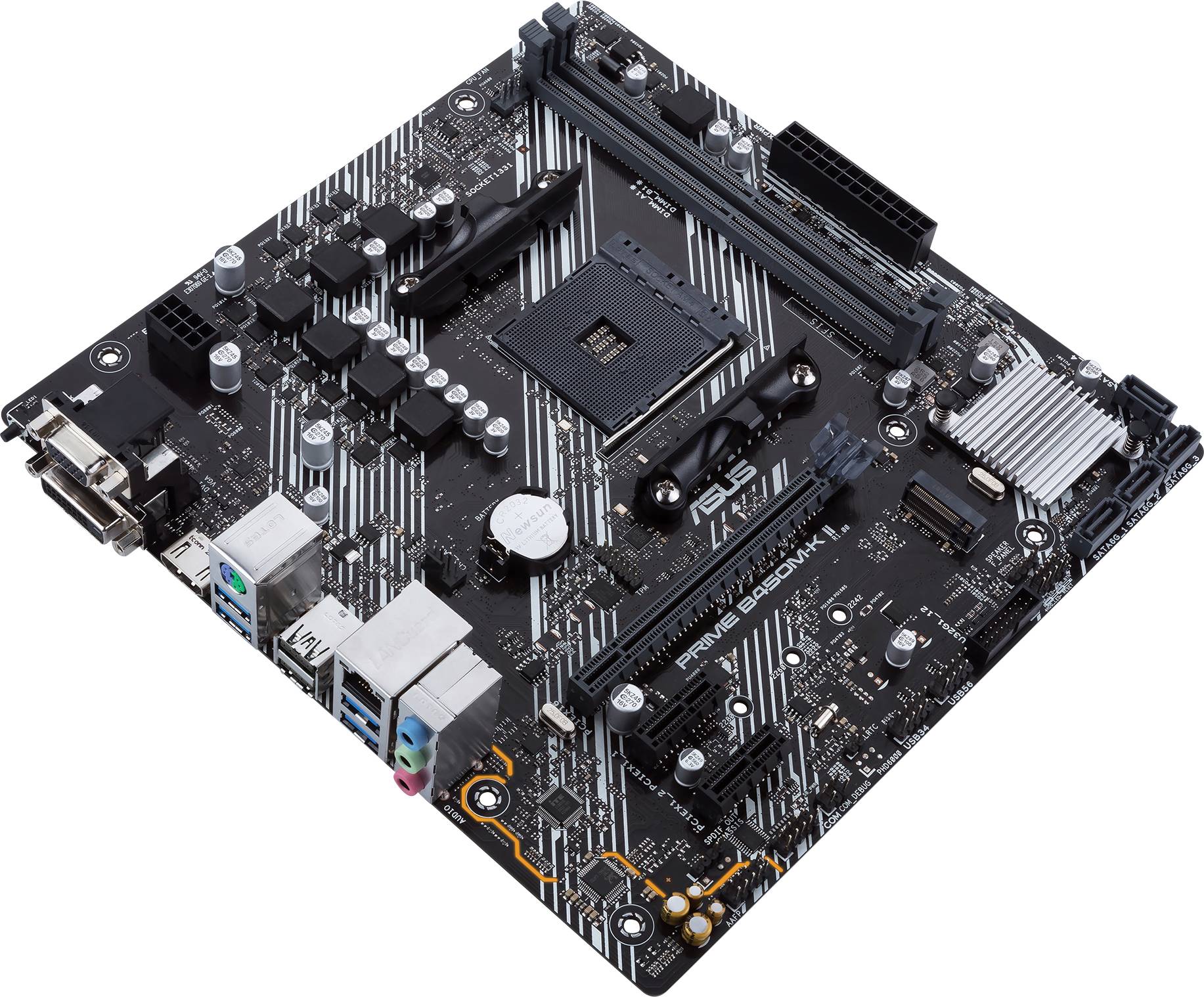 Asus PRIME B450M-K II Mainboard Sockel (PC) AMD® AM4 Formfaktor (Details) Micro-ATX Mainboard-Chipsatz AMD® B450