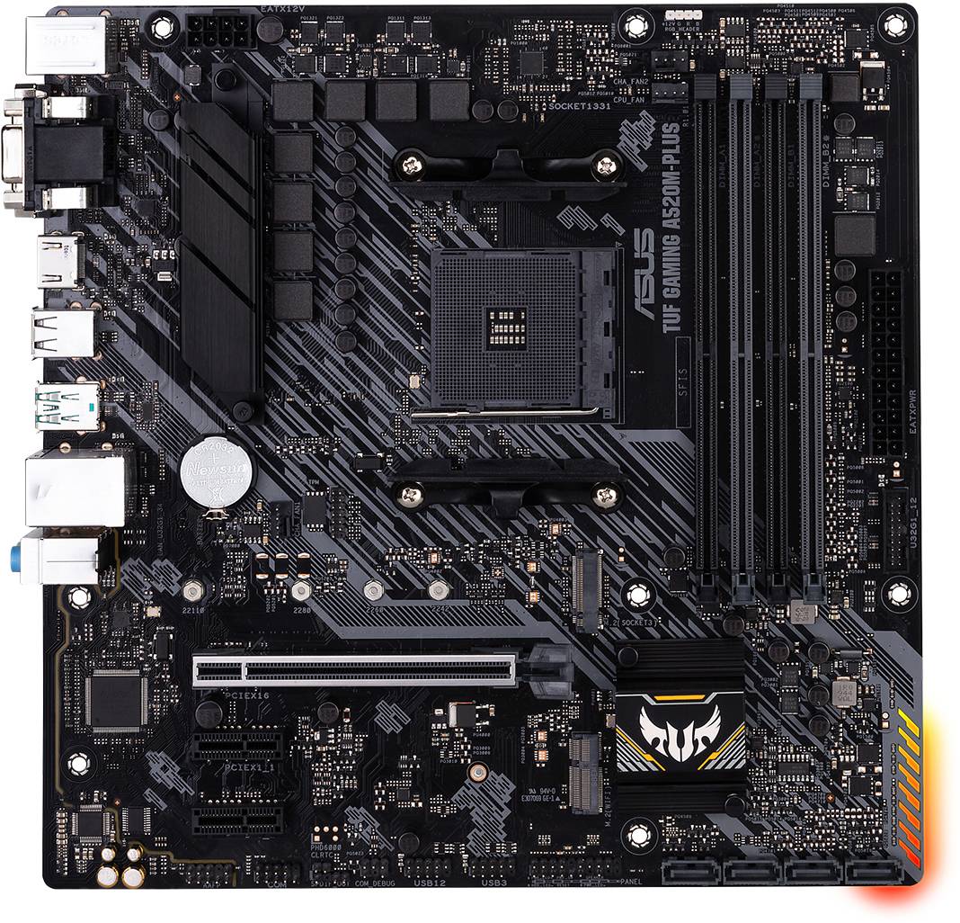 Asus TUF GAMING A520M-PLUS Mainboard Sockel (PC) AMD AM4 Formfaktor (Details) Micro-ATX