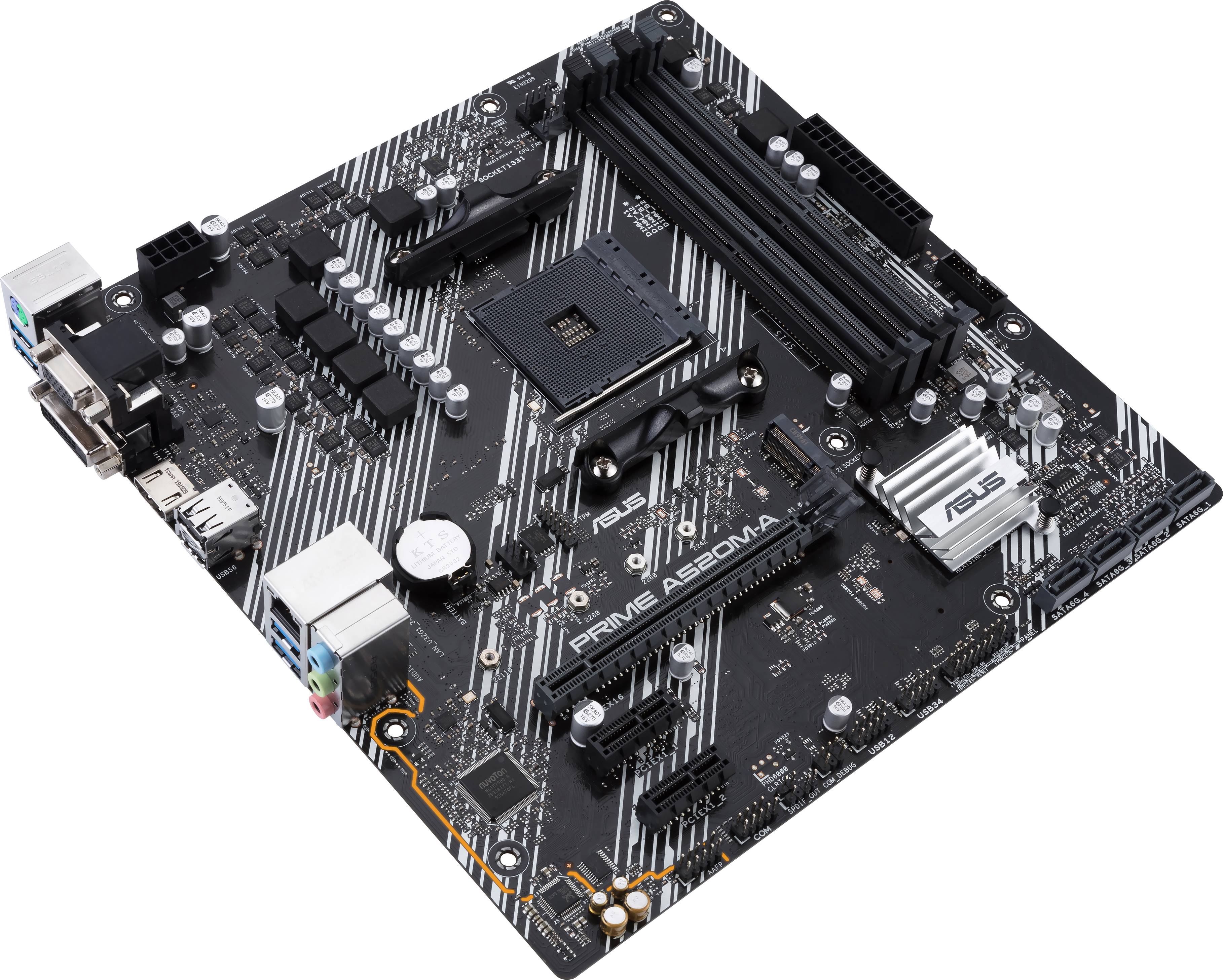 Asus PRIME A520M-A Mainboard Sockel (PC) AMD AM4 Formfaktor (Details) Micro-ATX