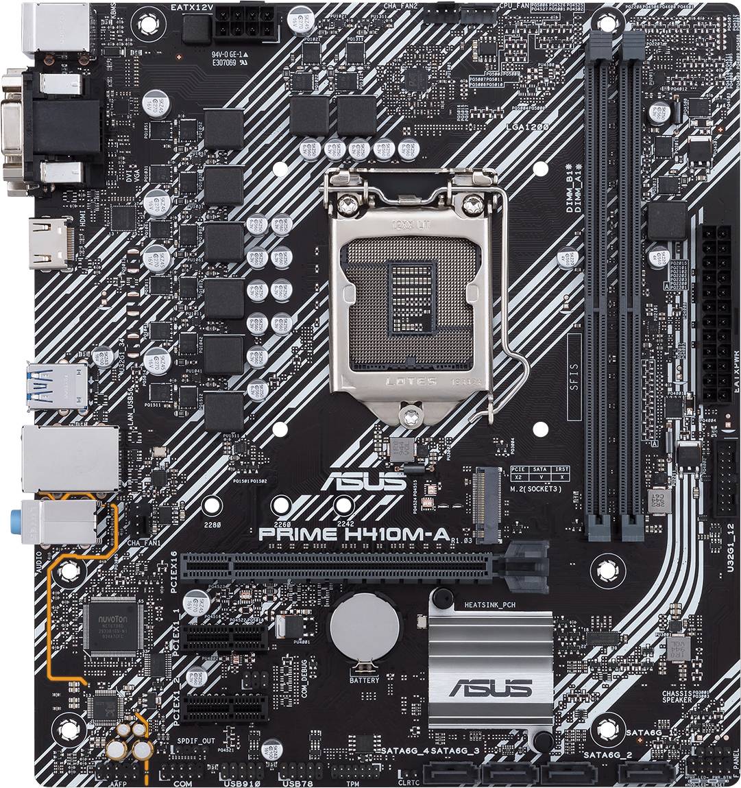 Asus PRIME H410M-A/CSM Mainboard Sockel (PC) Intel® 1200 Formfaktor (Details) Micro-ATX Mainboard-C