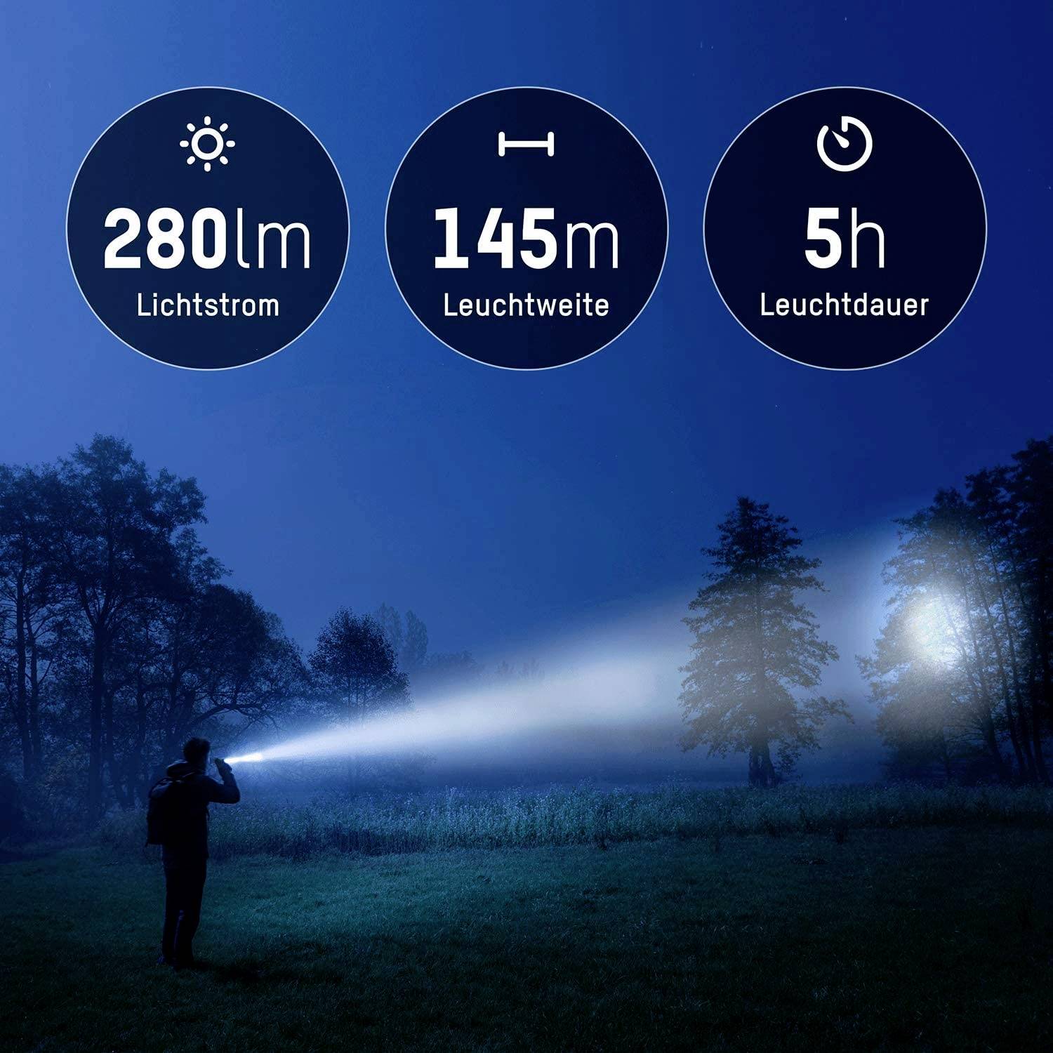 Ansmann 1600-00248 Taschenlampe mit Gürtelclip, mit Handschlaufe 340g