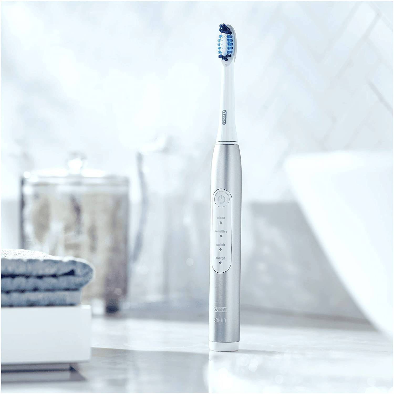 Oral-B Luxe4200Platinum 4210201233695 Elektrische Zahnbürste Rotierend/Oszilierend/Pulsieren Platin