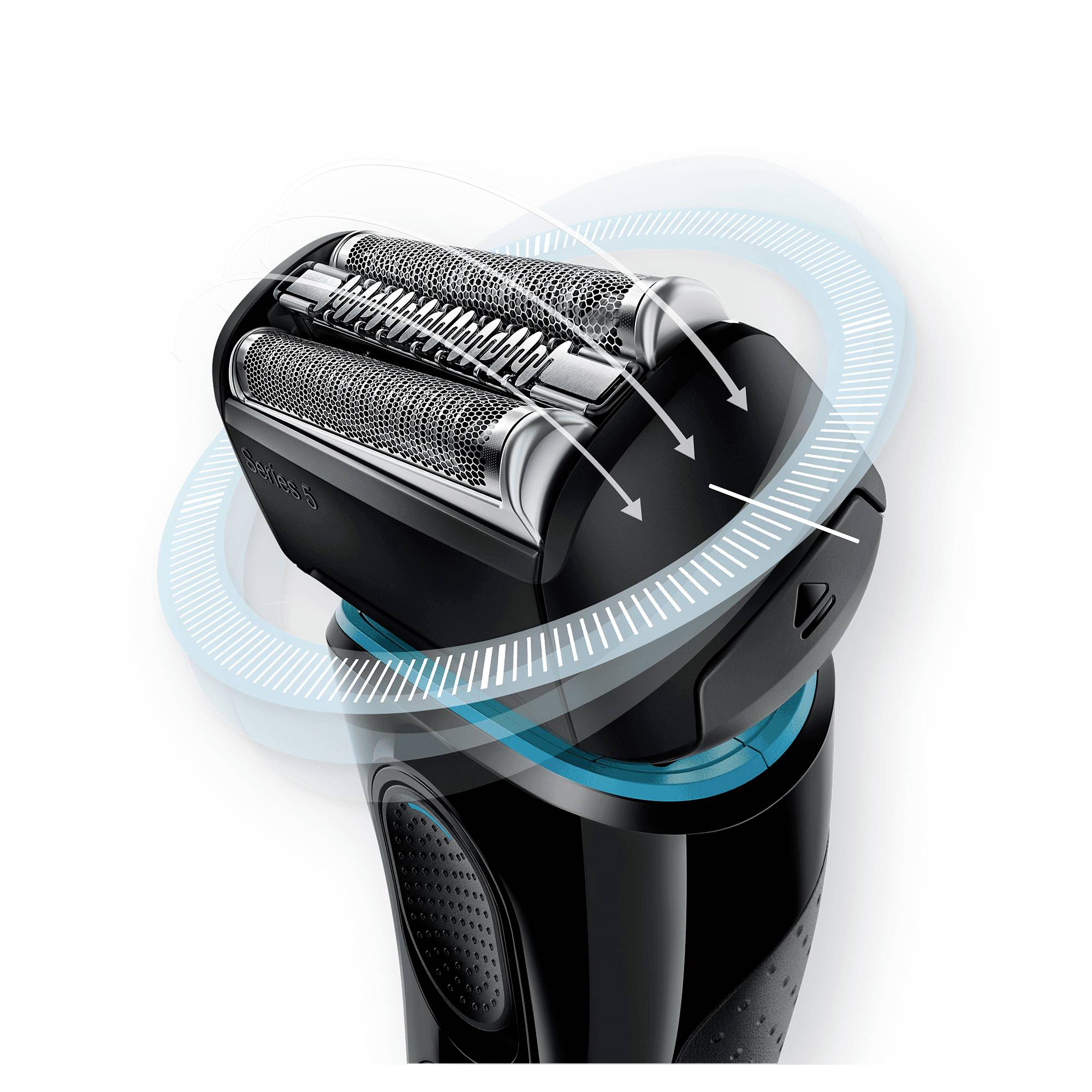 Braun Series5 5140s Rasierer abwaschbar Schwarz, Blau